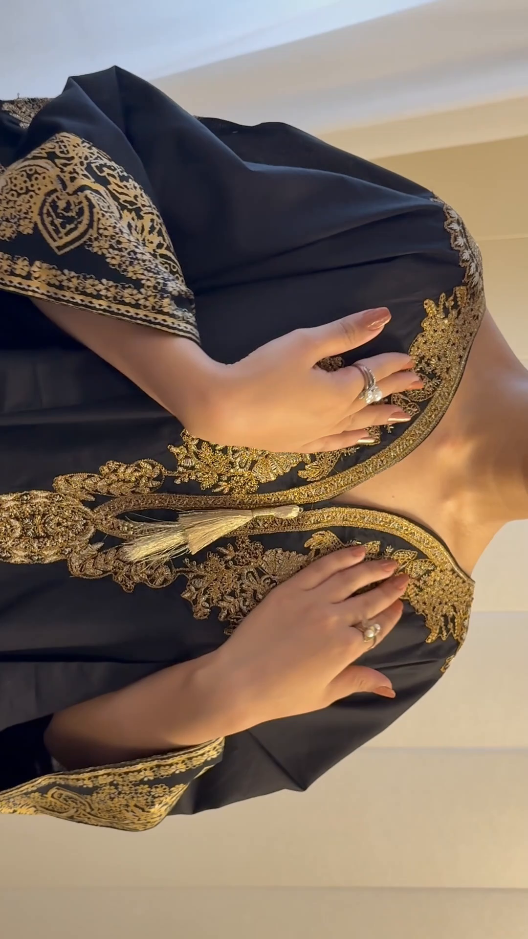 Sahibas By Mirza Crescent (Black) - Kaftan