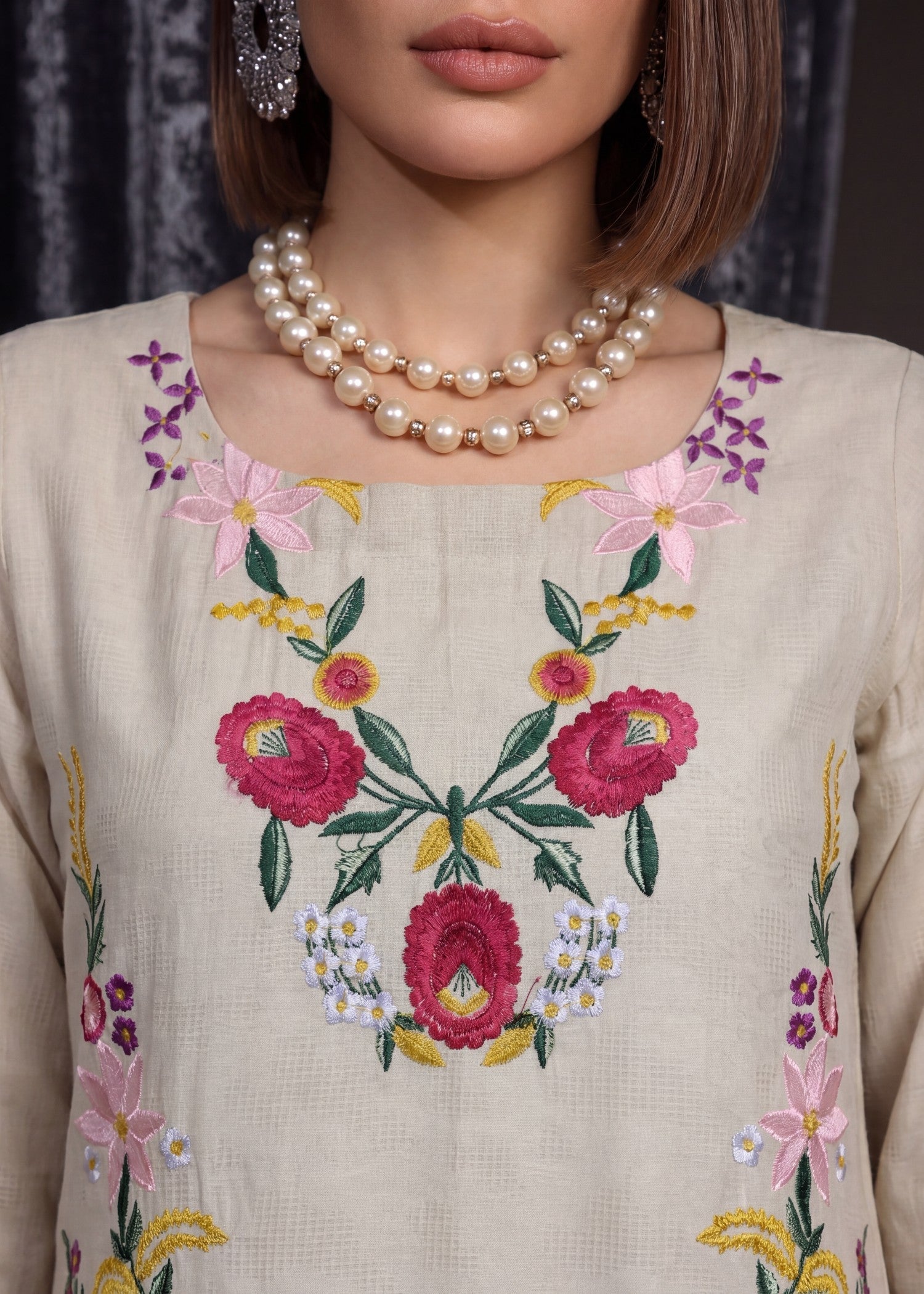 Sahibas By Mirza Daffodil Ivory
