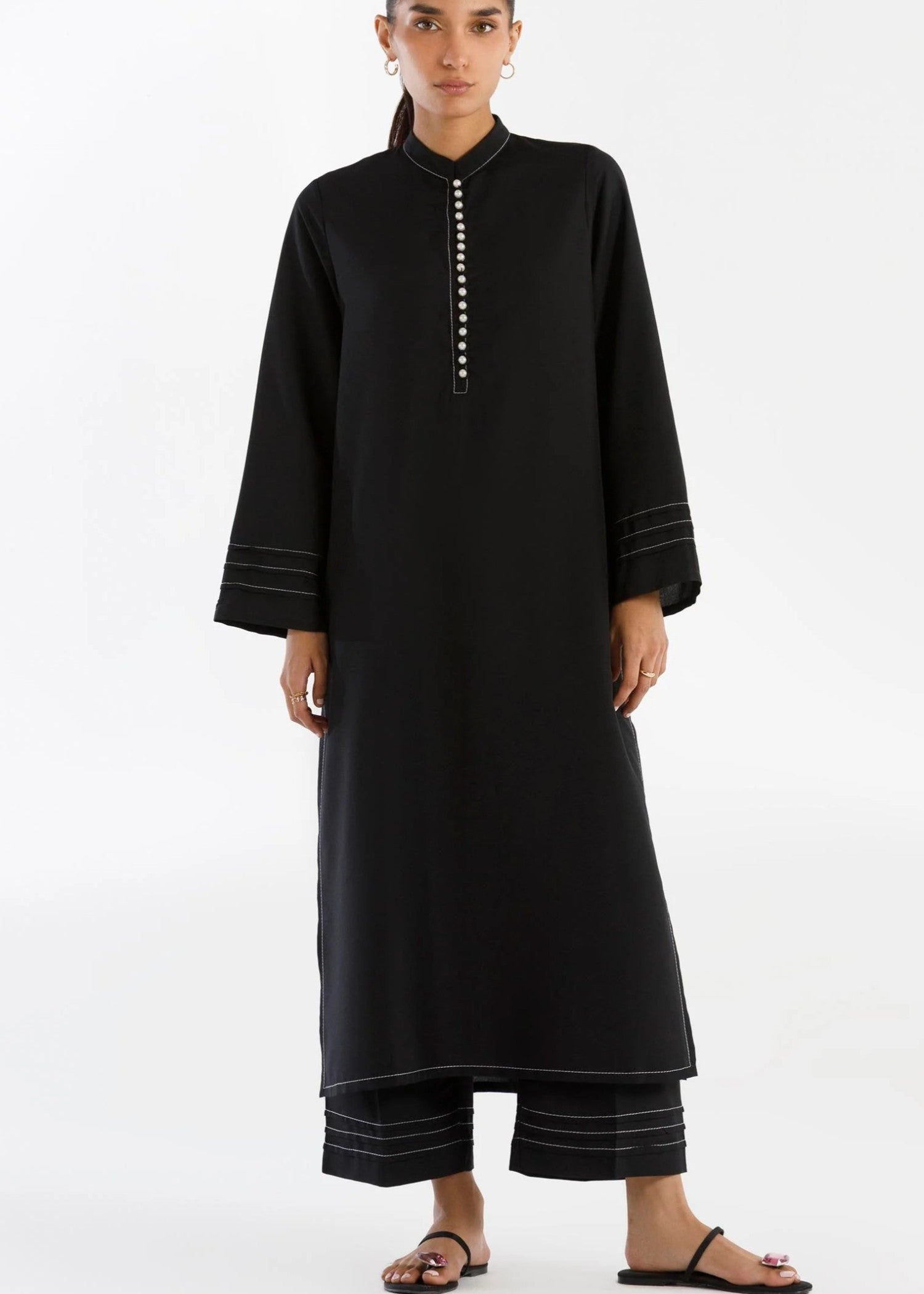 Stitched Linen Shirt + Culotte - SS26BSD139P2T