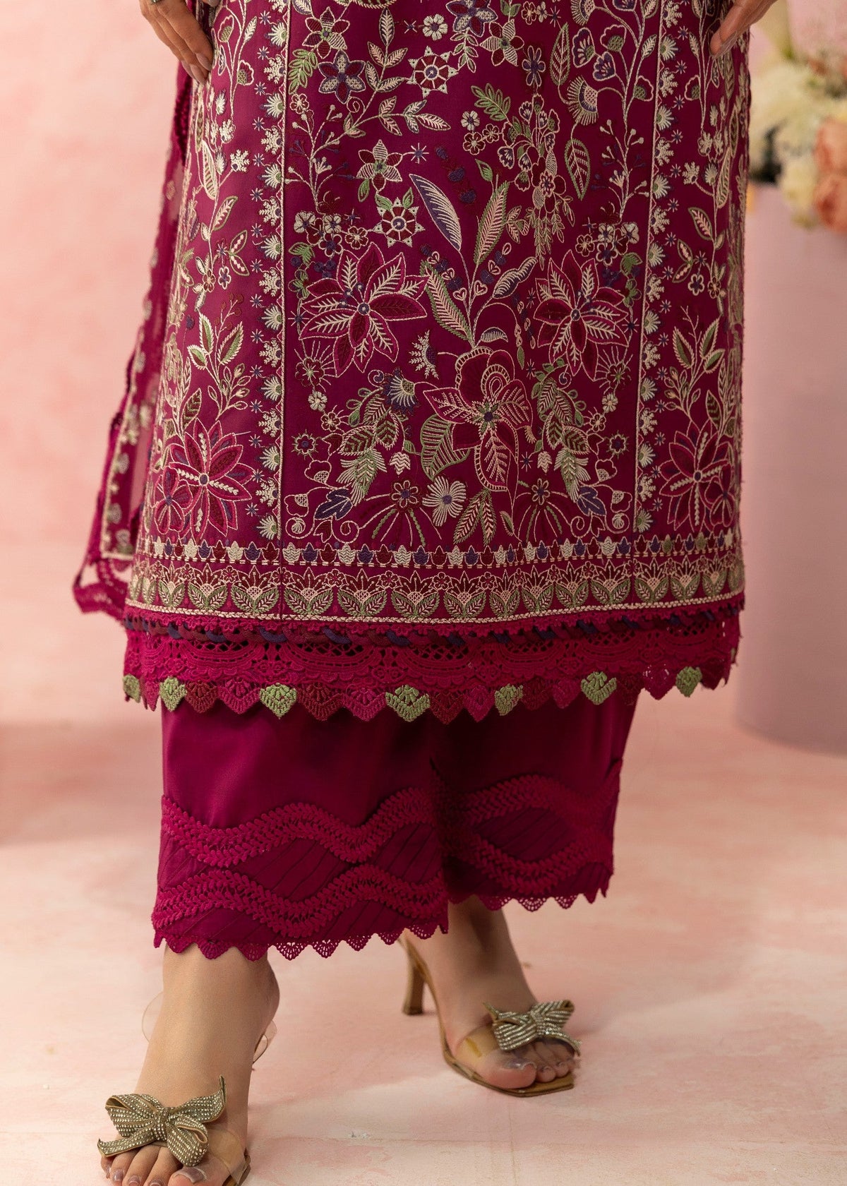 AJULW-02-3 - Embroidered Lawn Stitched Pcs