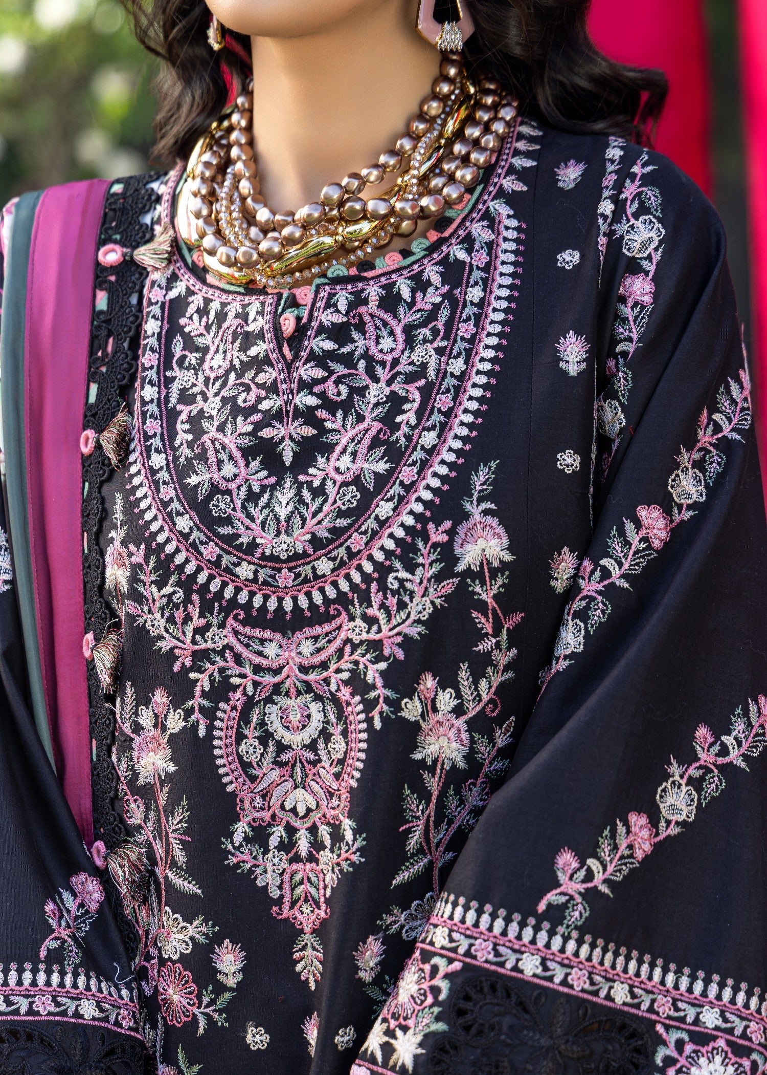 AJULW-05-3 - Embroidered Lawn Stitched Pcs