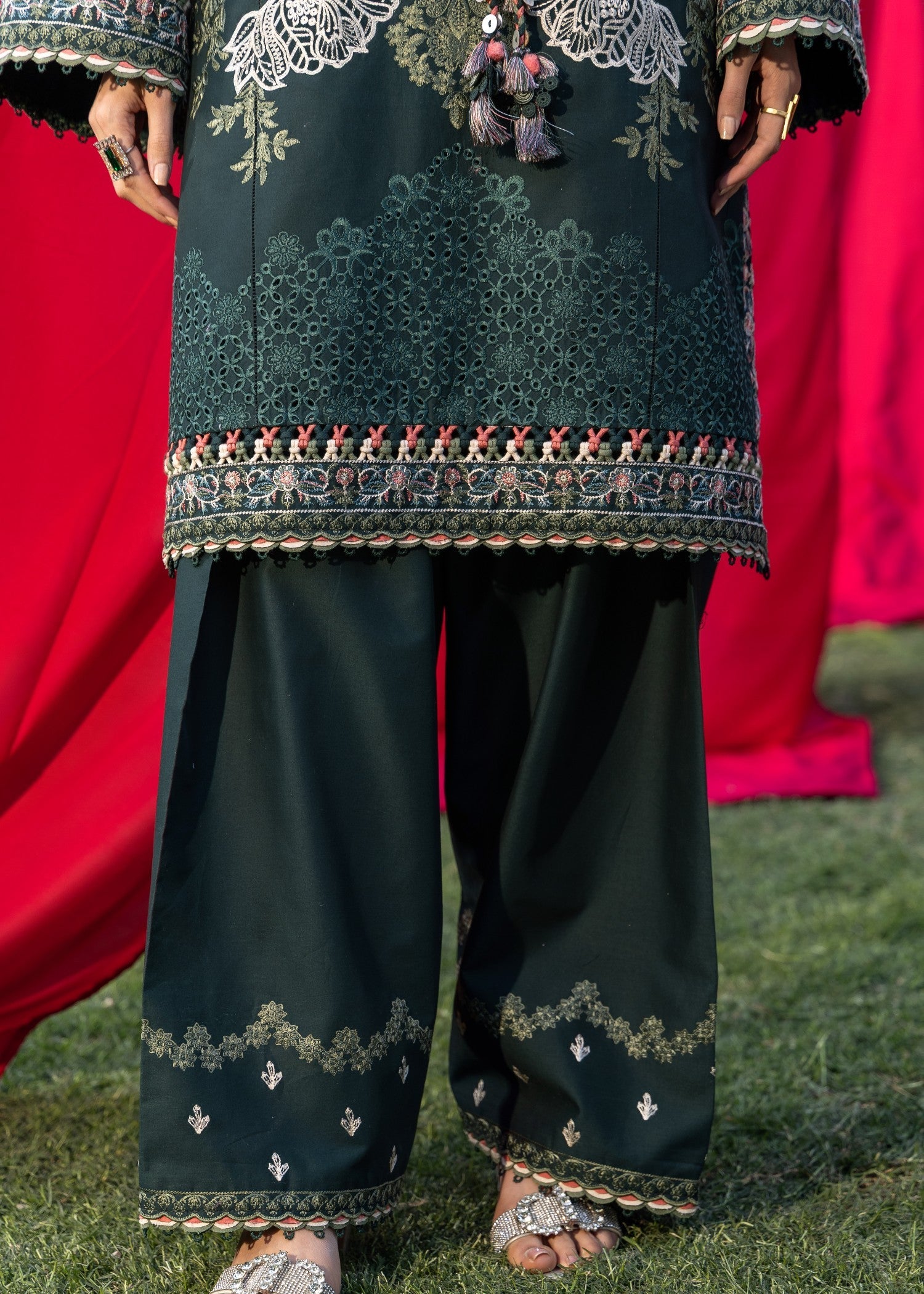 AJULW-06-3 - Embroidered Lawn Stitched Pcs