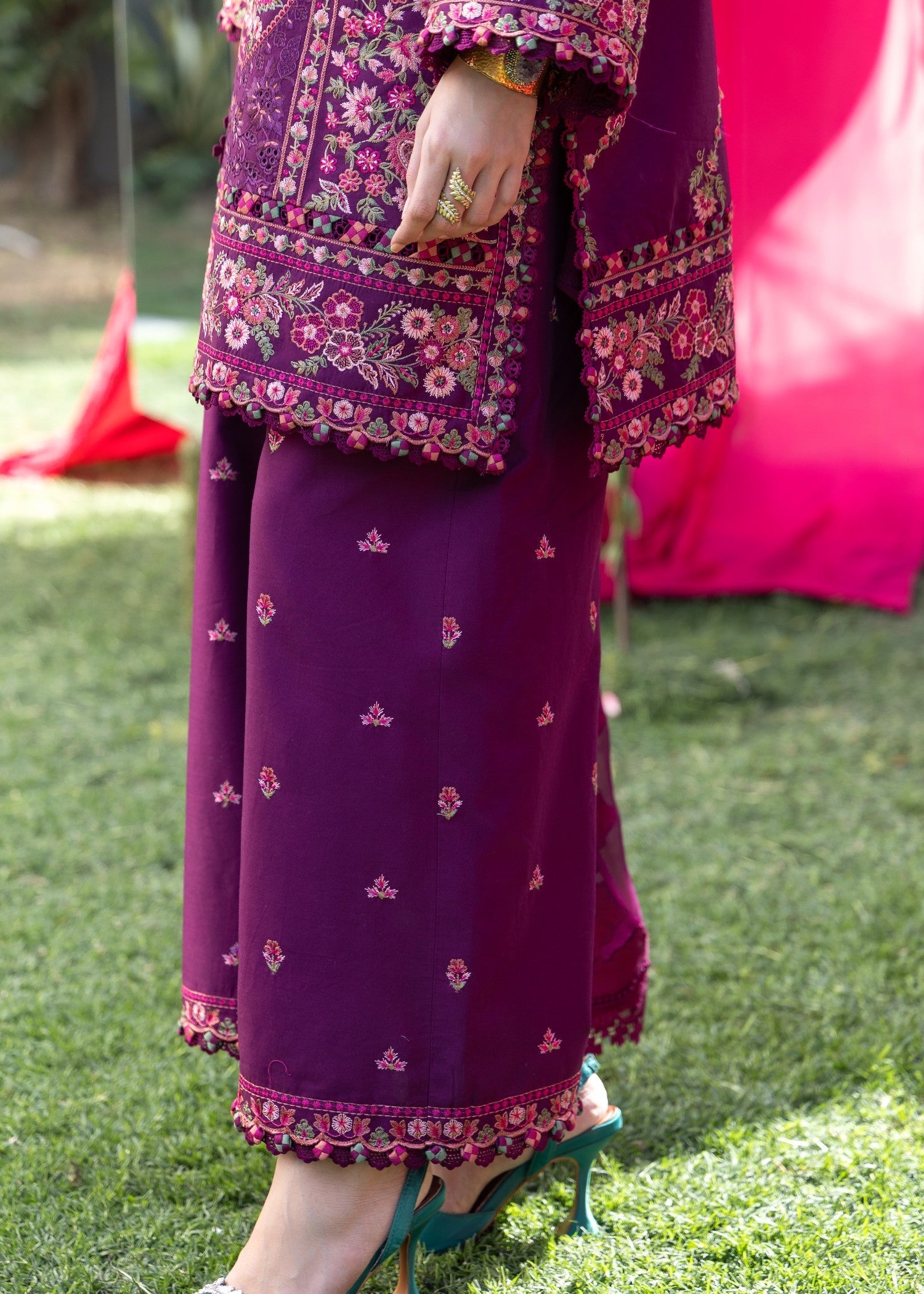AJULW-07-3 - Embroidered Lawn Stitched Pcs