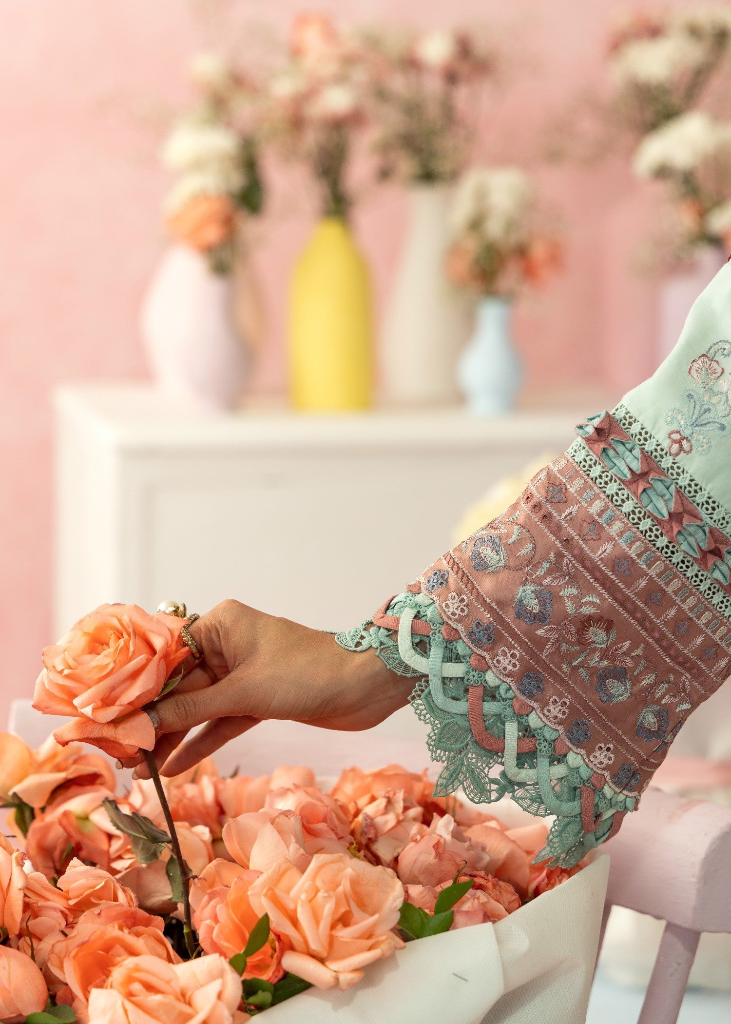 AJULW-08-3 - Embroidered Lawn Stitched Pcs