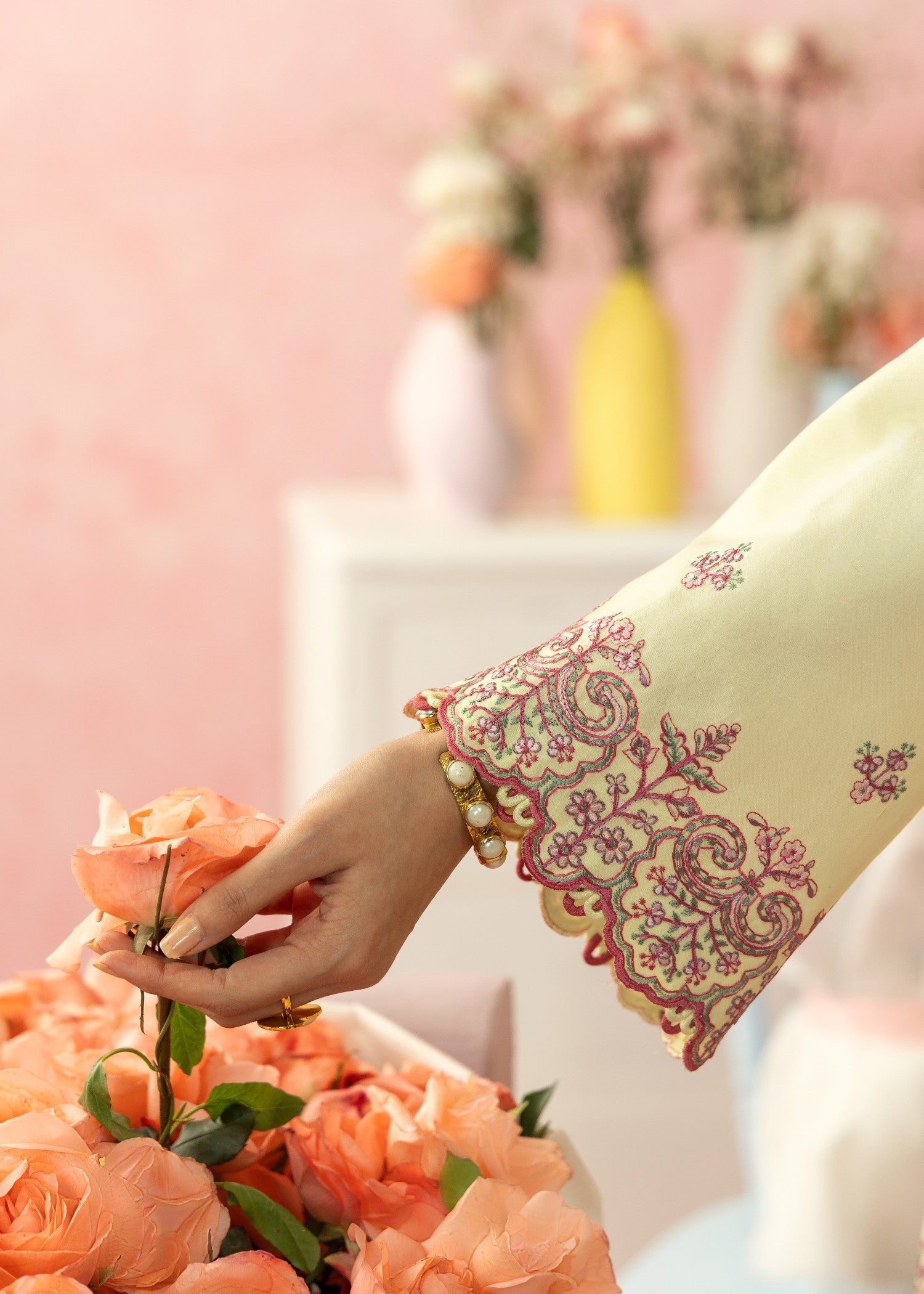 AJULW-09-3 - Embroidered Lawn Stitched Pcs