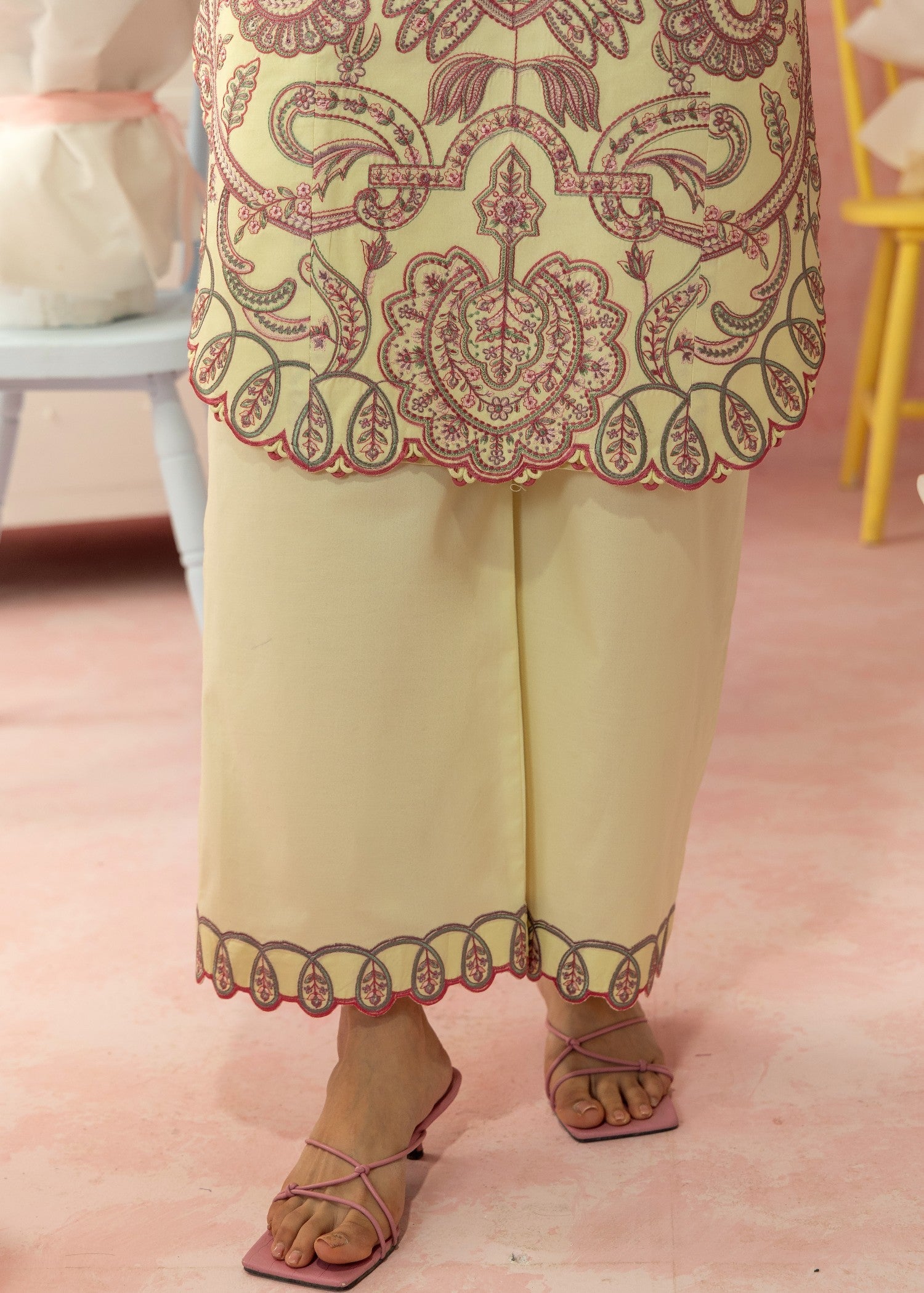 AJULW-09-3 - Embroidered Lawn Stitched Pcs