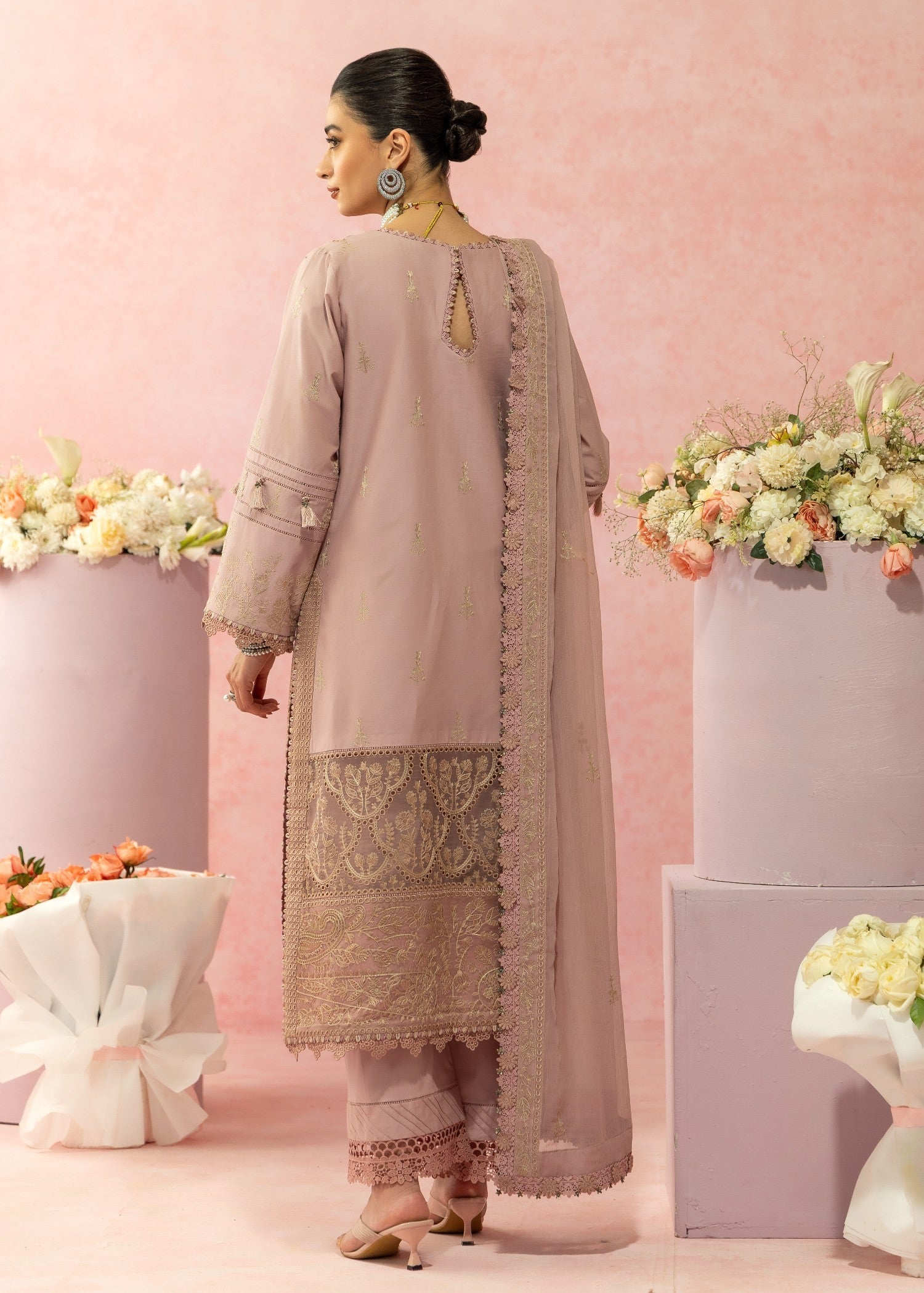 AJULW-11-3 - Embroidered Lawn Stitched Pcs