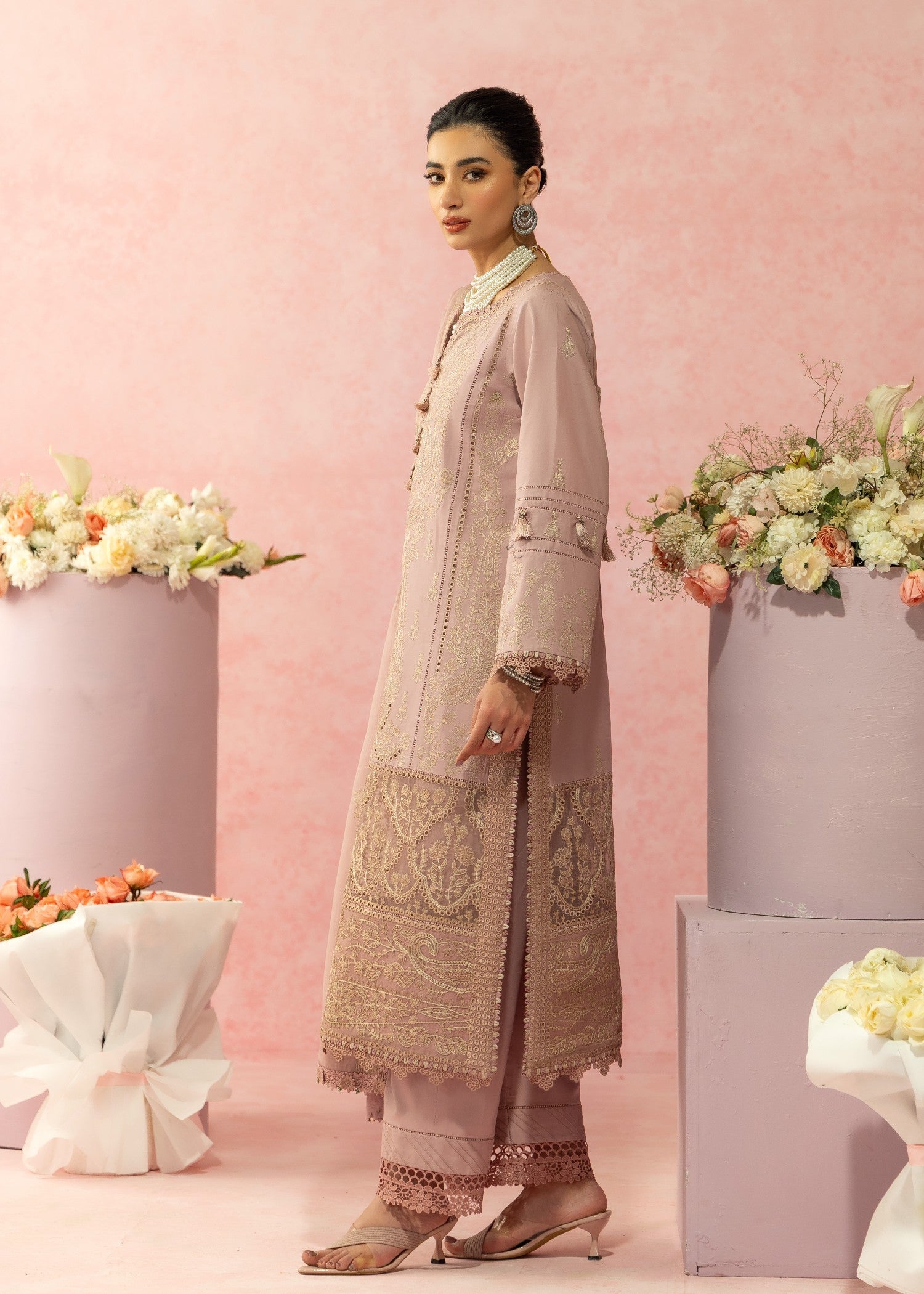 AJULW-11-3 - Embroidered Lawn Stitched Pcs