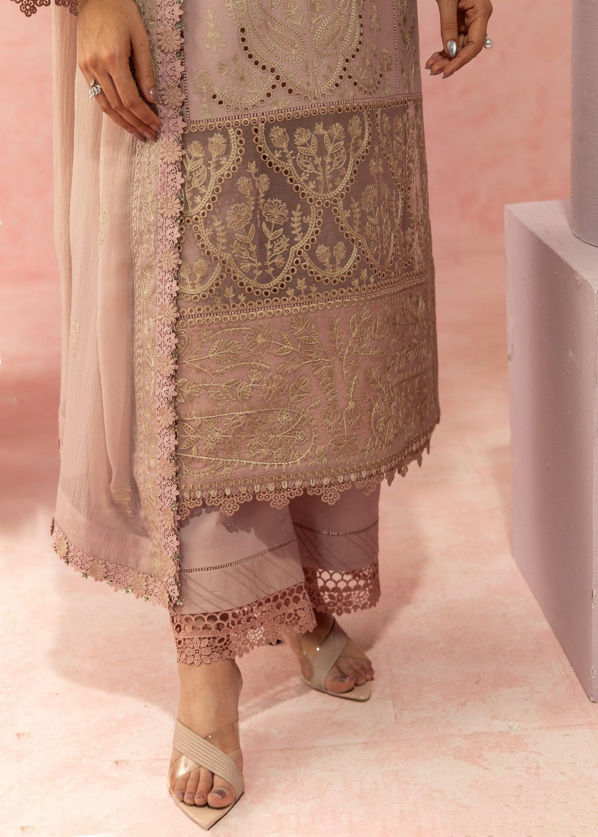 AJULW-11-3 - Embroidered Lawn Stitched Pcs