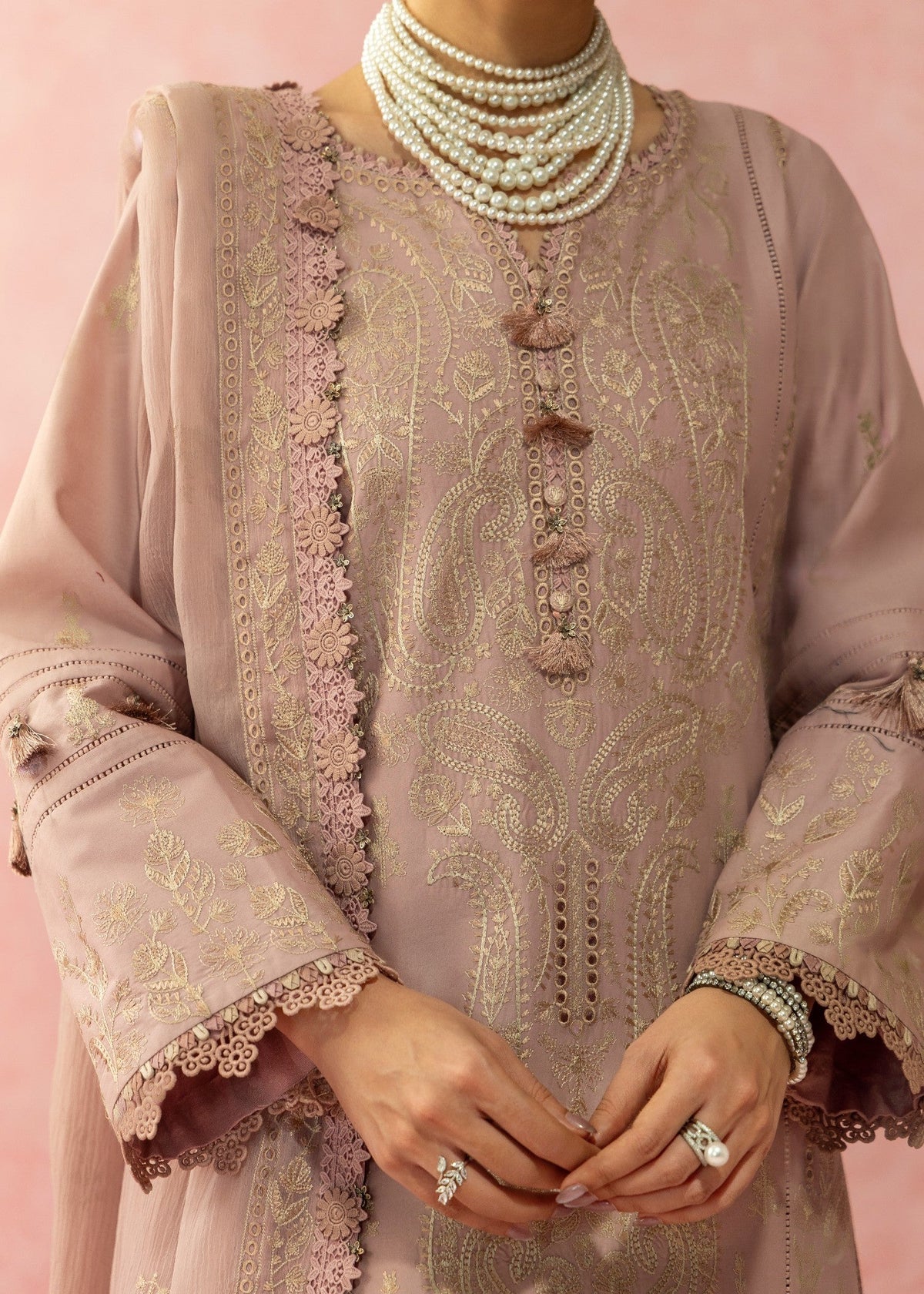 AJULW-11-3 - Embroidered Lawn Stitched Pcs