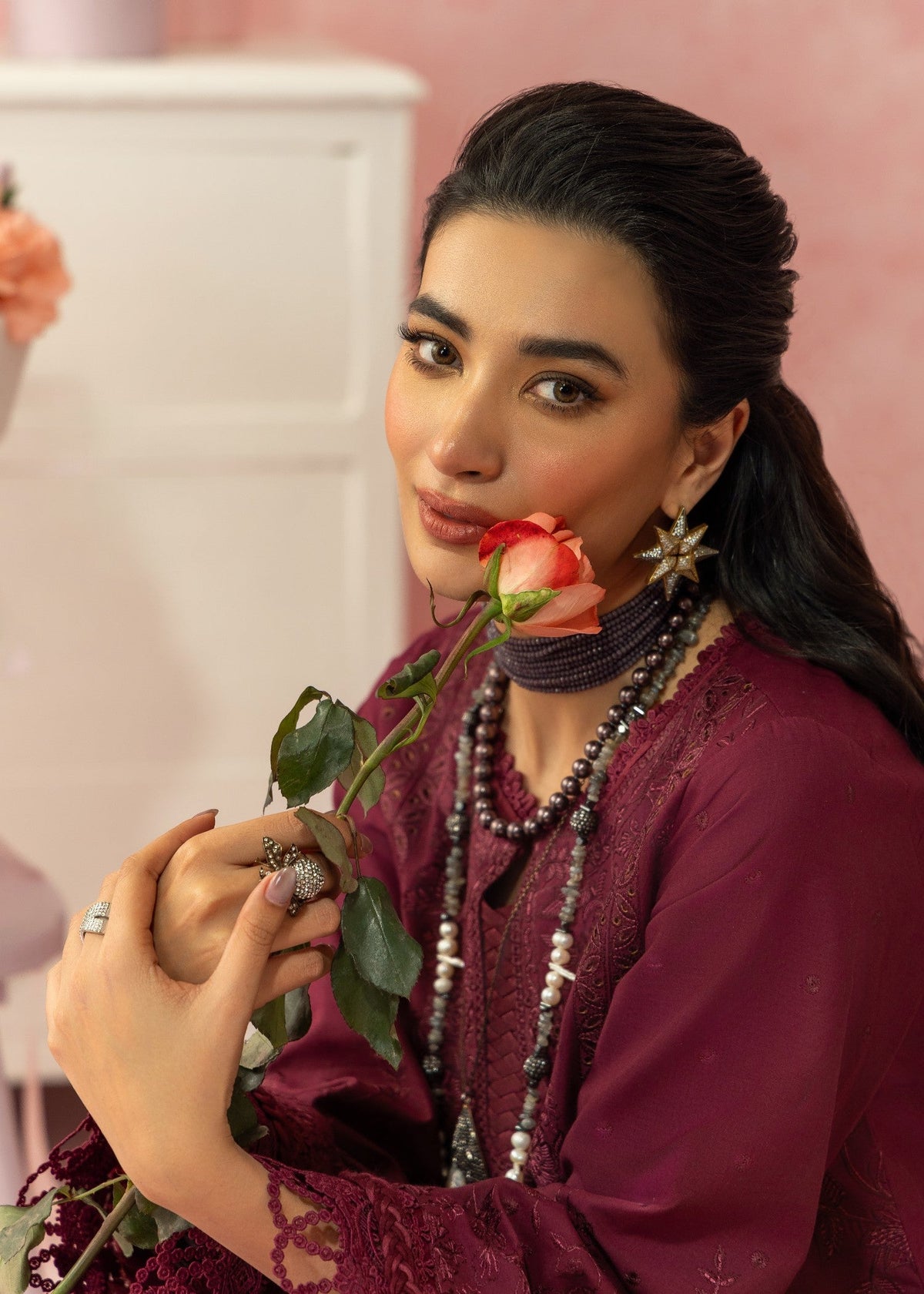 AJULW-12-3 - Embroidered Lawn Stitched Pcs