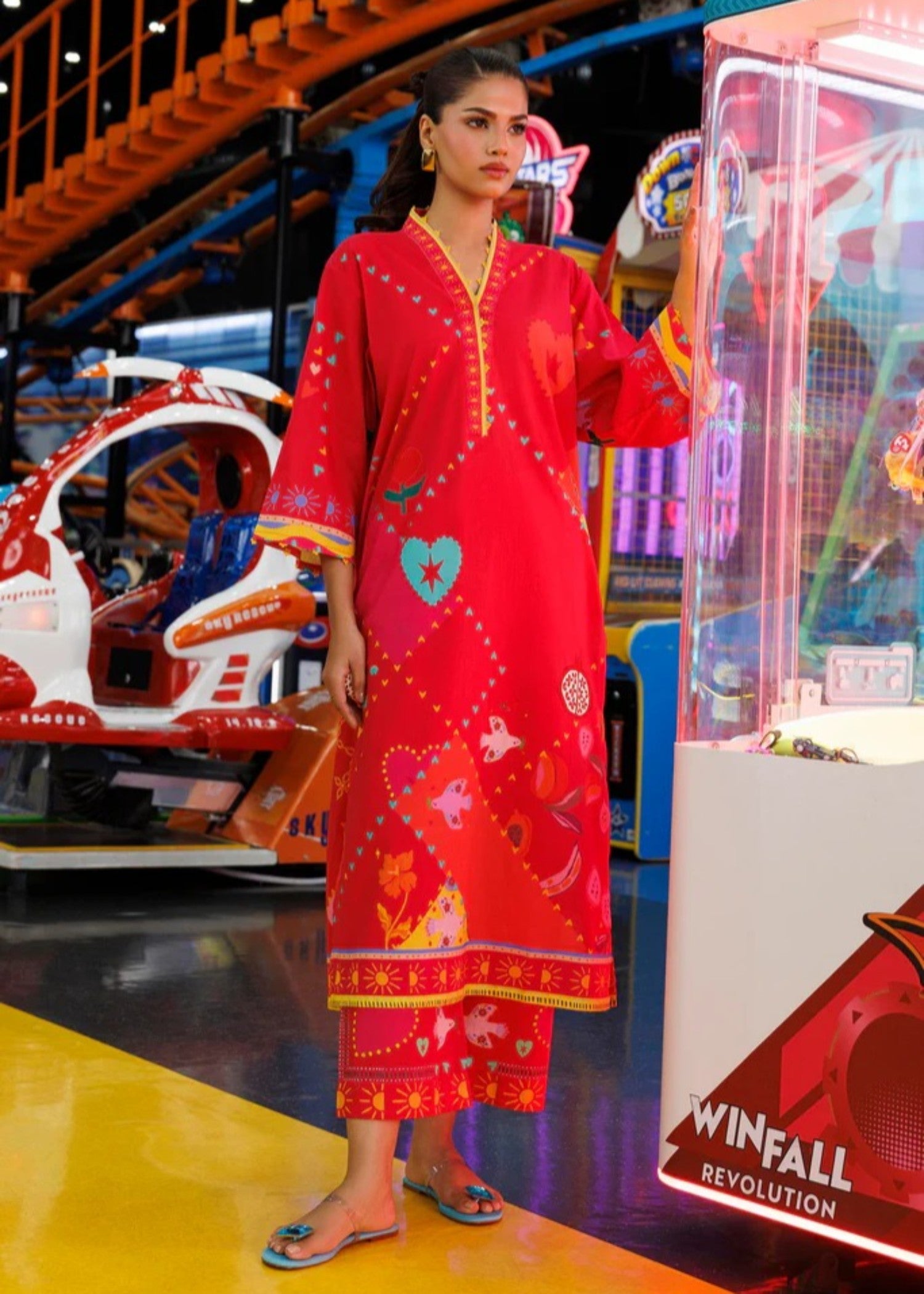 Stitched Printed Lawn Shirt + Culotte - SS26BSP122P2T
