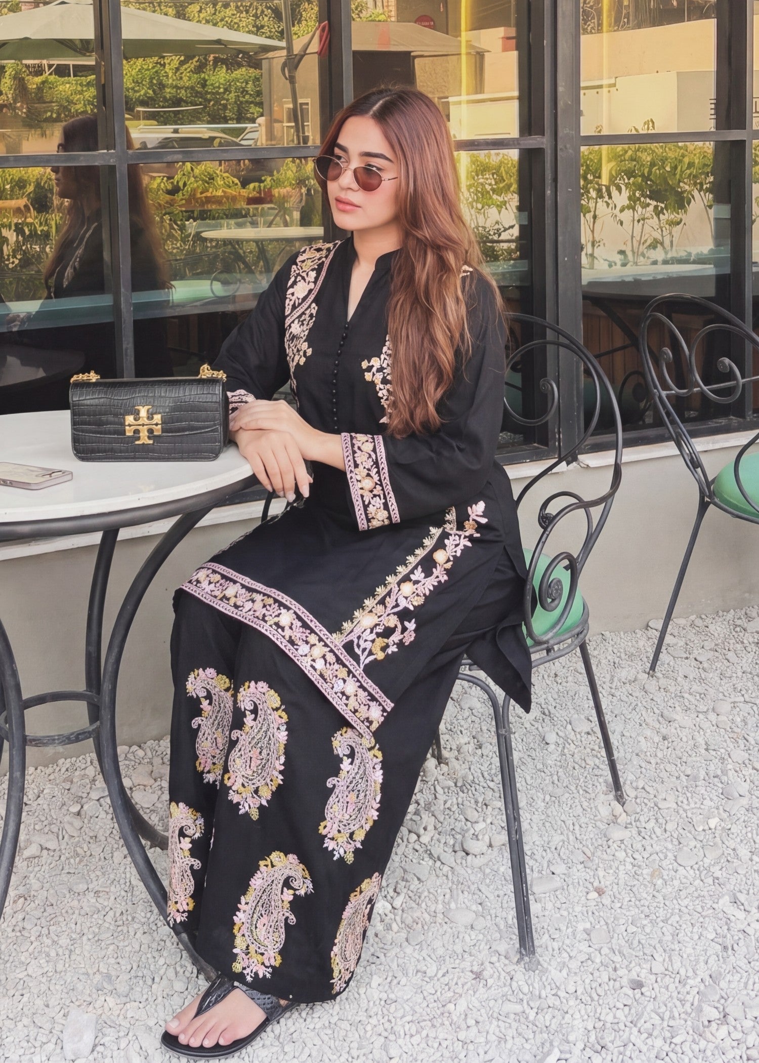 Lawn Kurta Set in Black