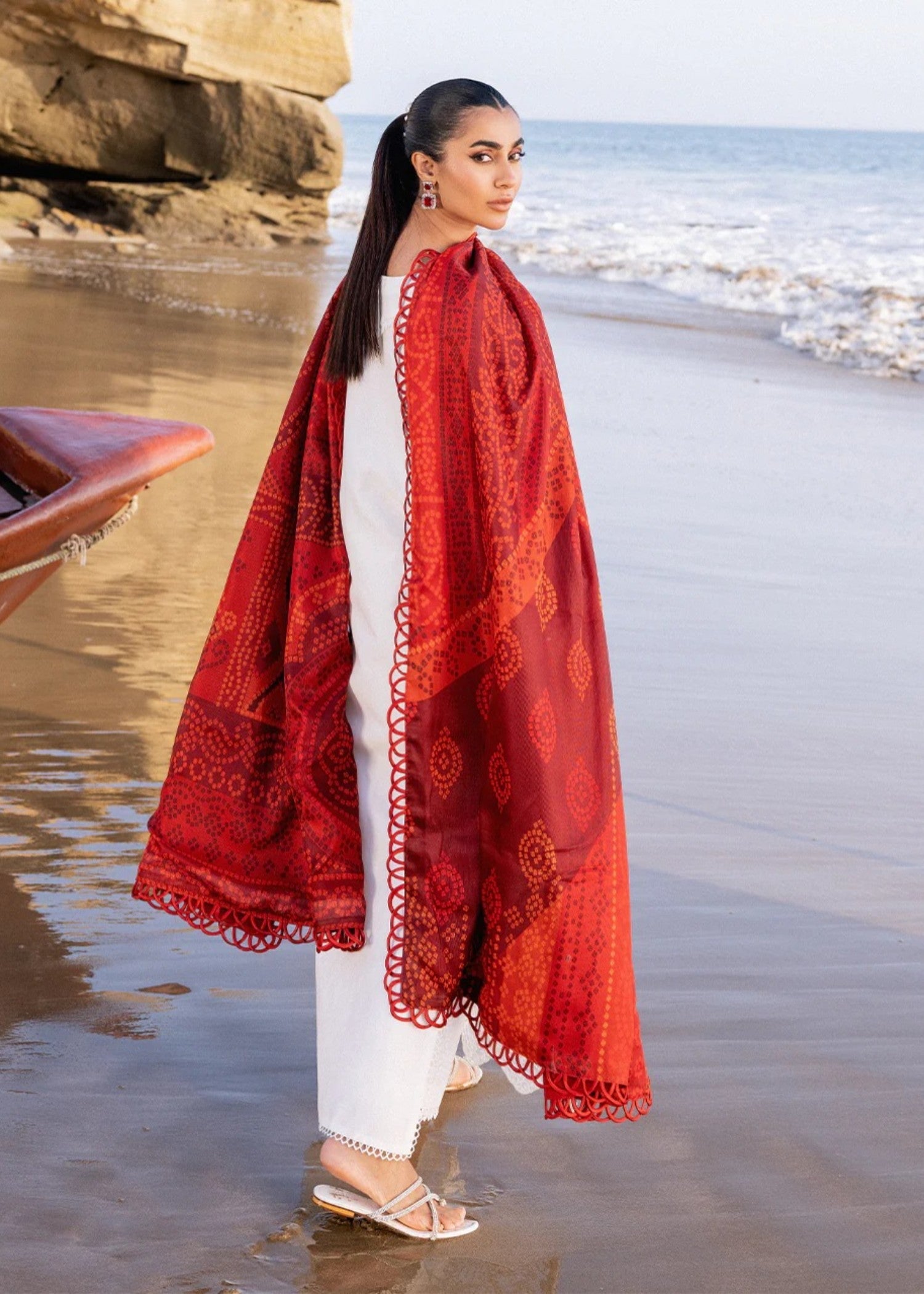 Lawn Kurta Set in White