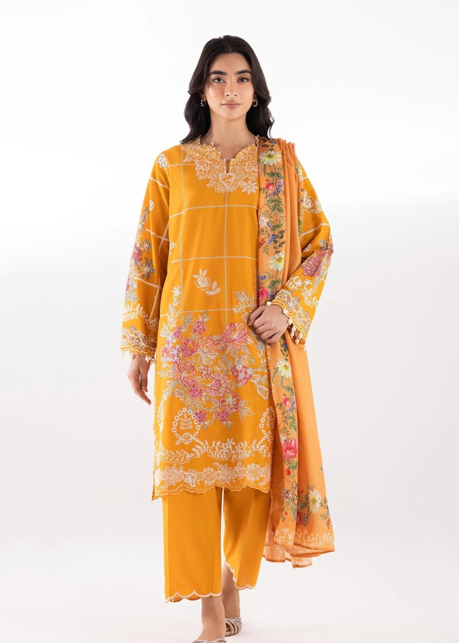 Stitched Lawn Muzlin Suit - SC26MUZ212BP3