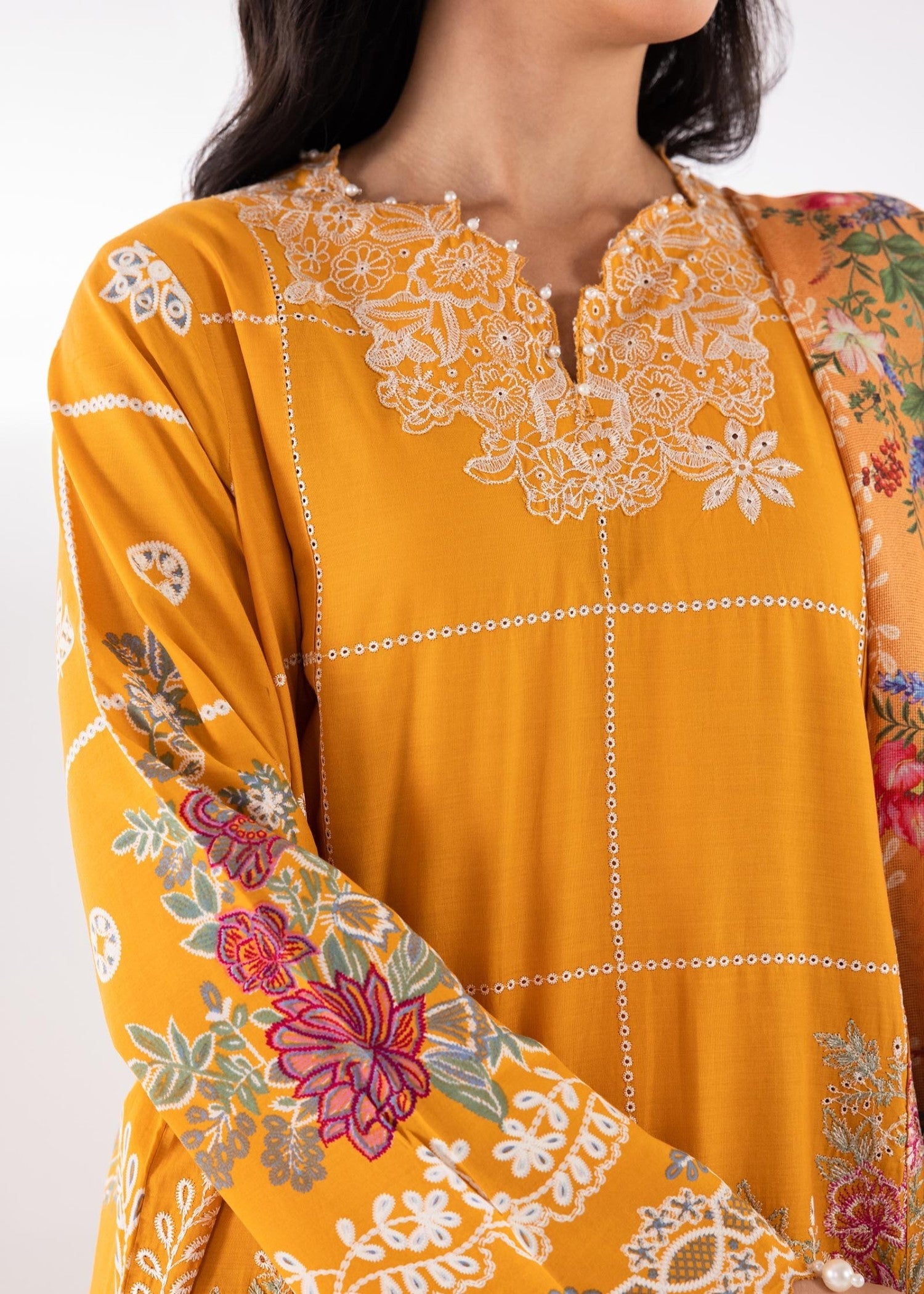Stitched Lawn Muzlin Suit - SC26MUZ212BP3