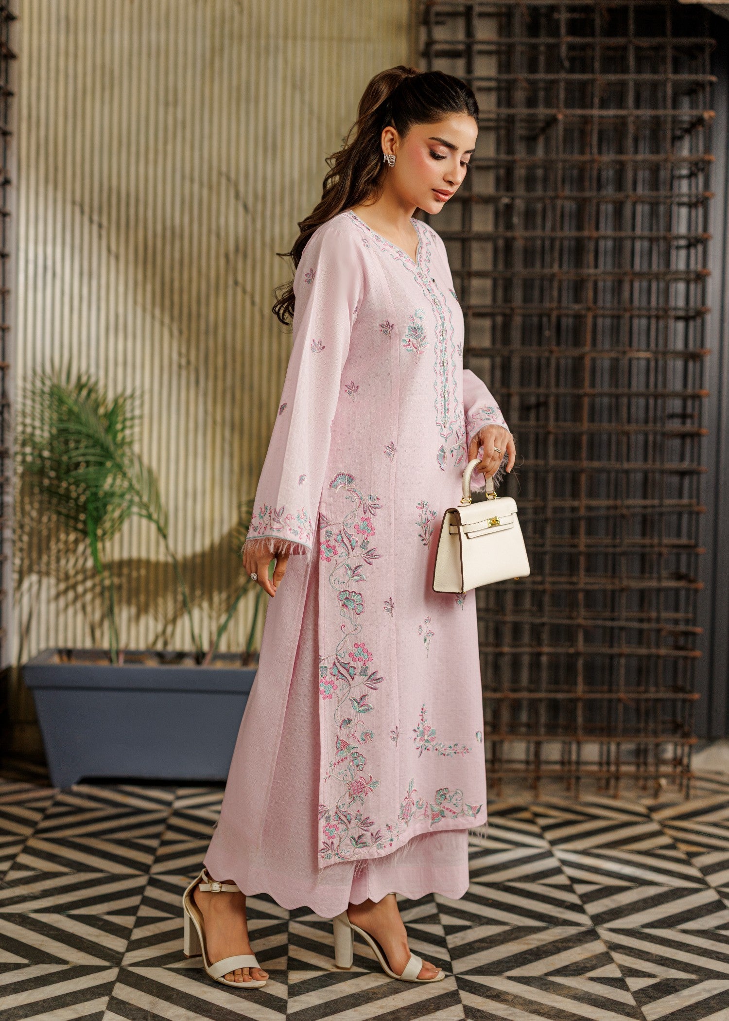 Asim Jofa AJPB-302 Embroidered Cotton Dobby Stitched 2pcs
