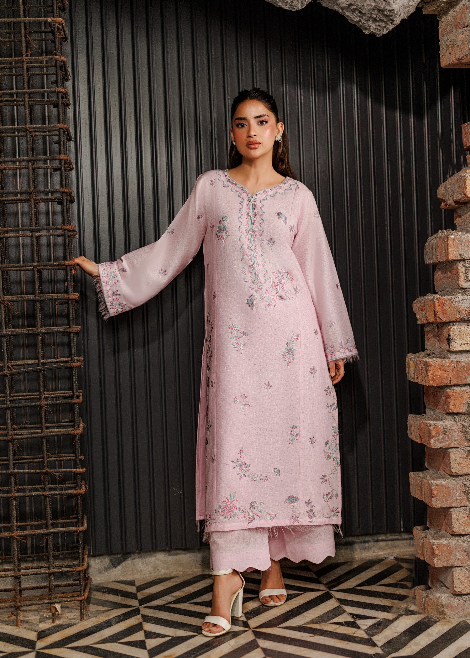Asim Jofa AJPB-302 Embroidered Cotton Dobby Stitched 2pcs