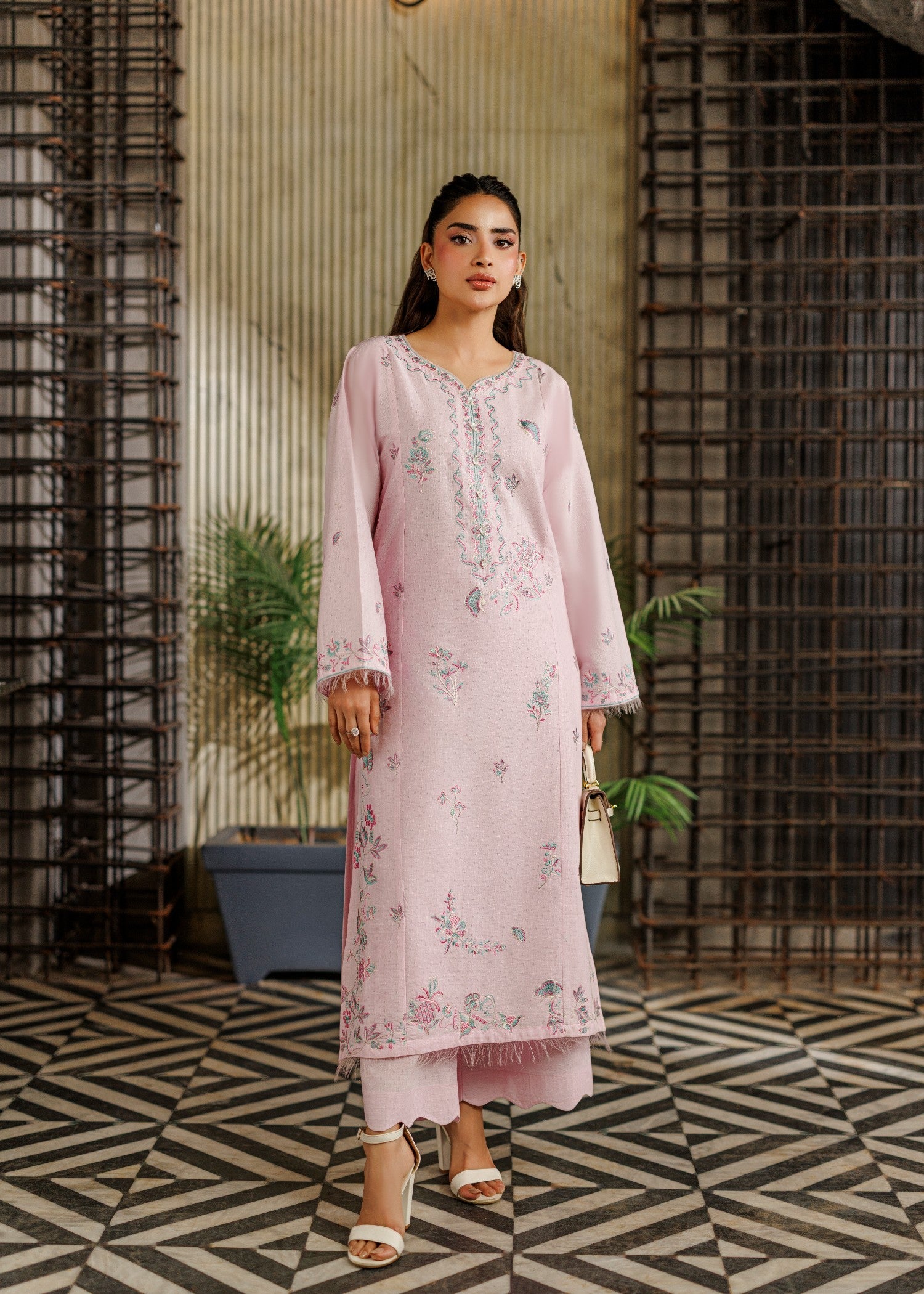 Asim Jofa AJPB-302 Embroidered Cotton Dobby Stitched 2pcs