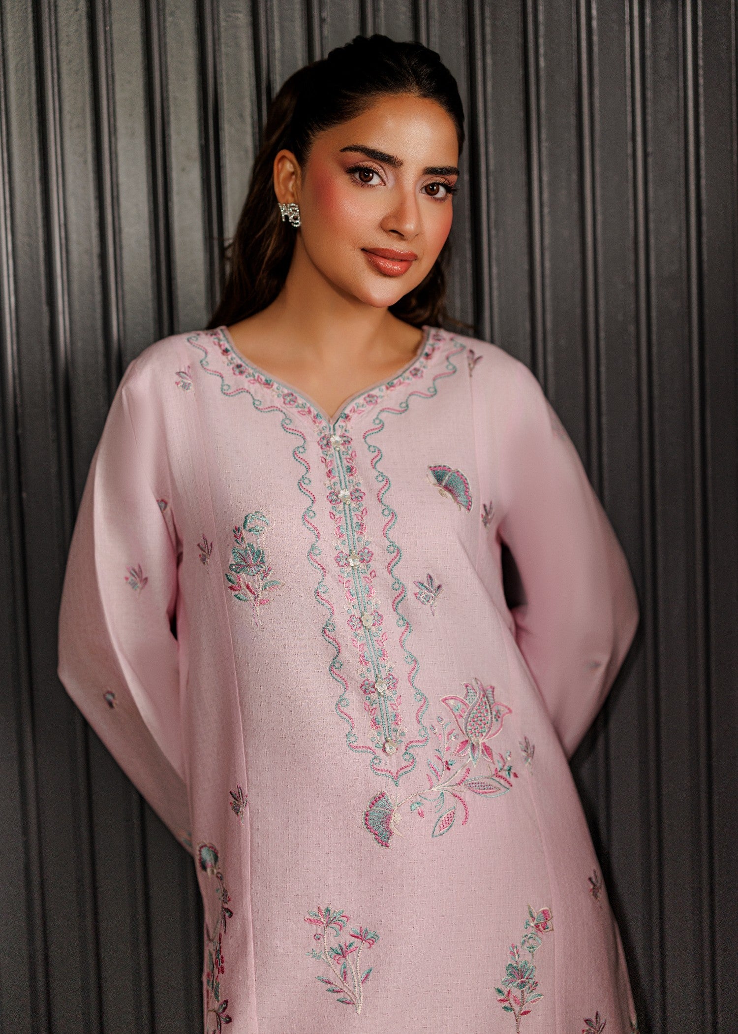 Asim Jofa AJPB-302 Embroidered Cotton Dobby Stitched 2pcs