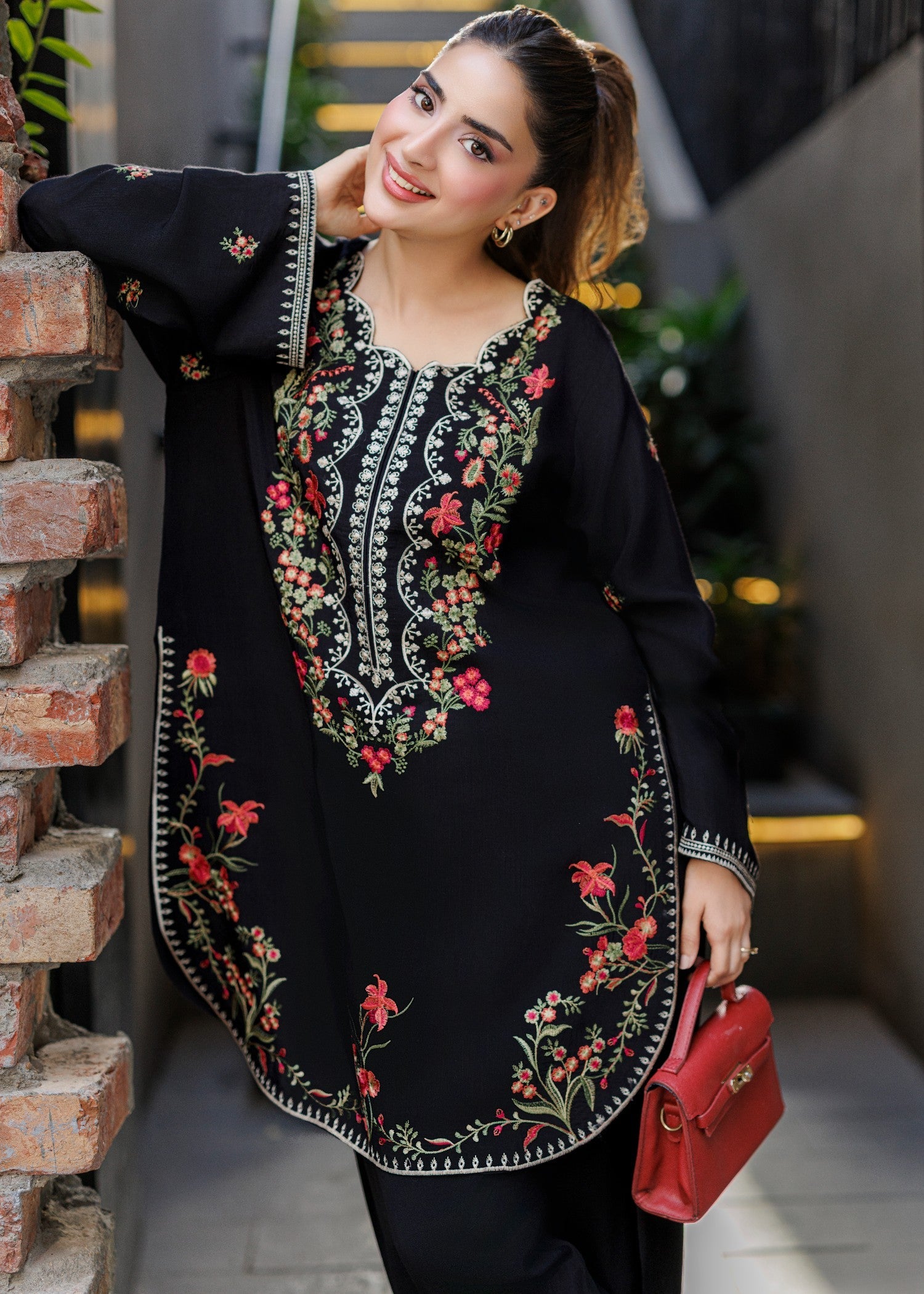 Asim Jofa AJPB-303 Embroidered Raw Silk Stitched 2pcs