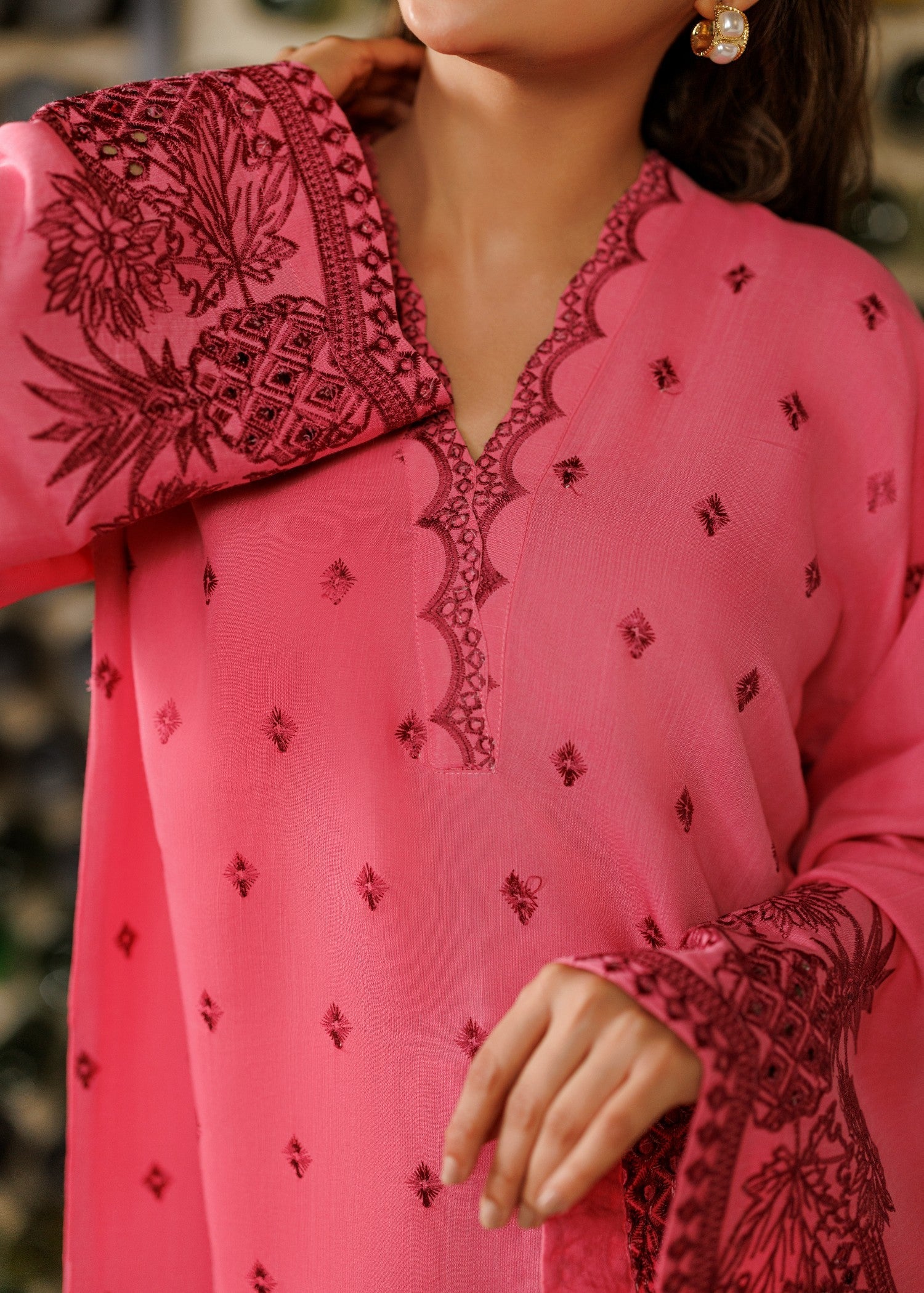 Asim Jofa AJPB-316 Embroidered Raw Silk Stitched 2pcs