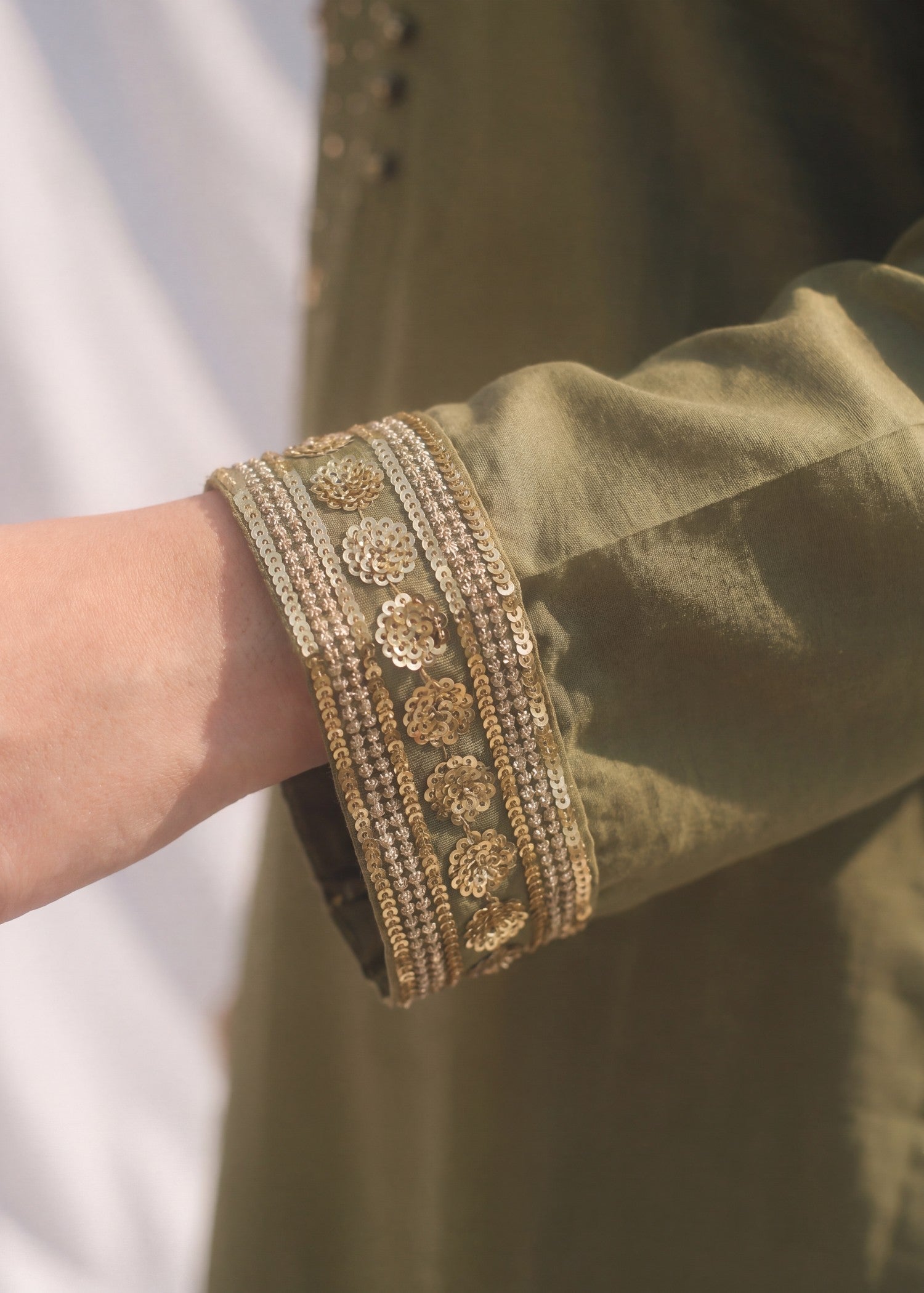 Lawn Kurta Set in Sage green