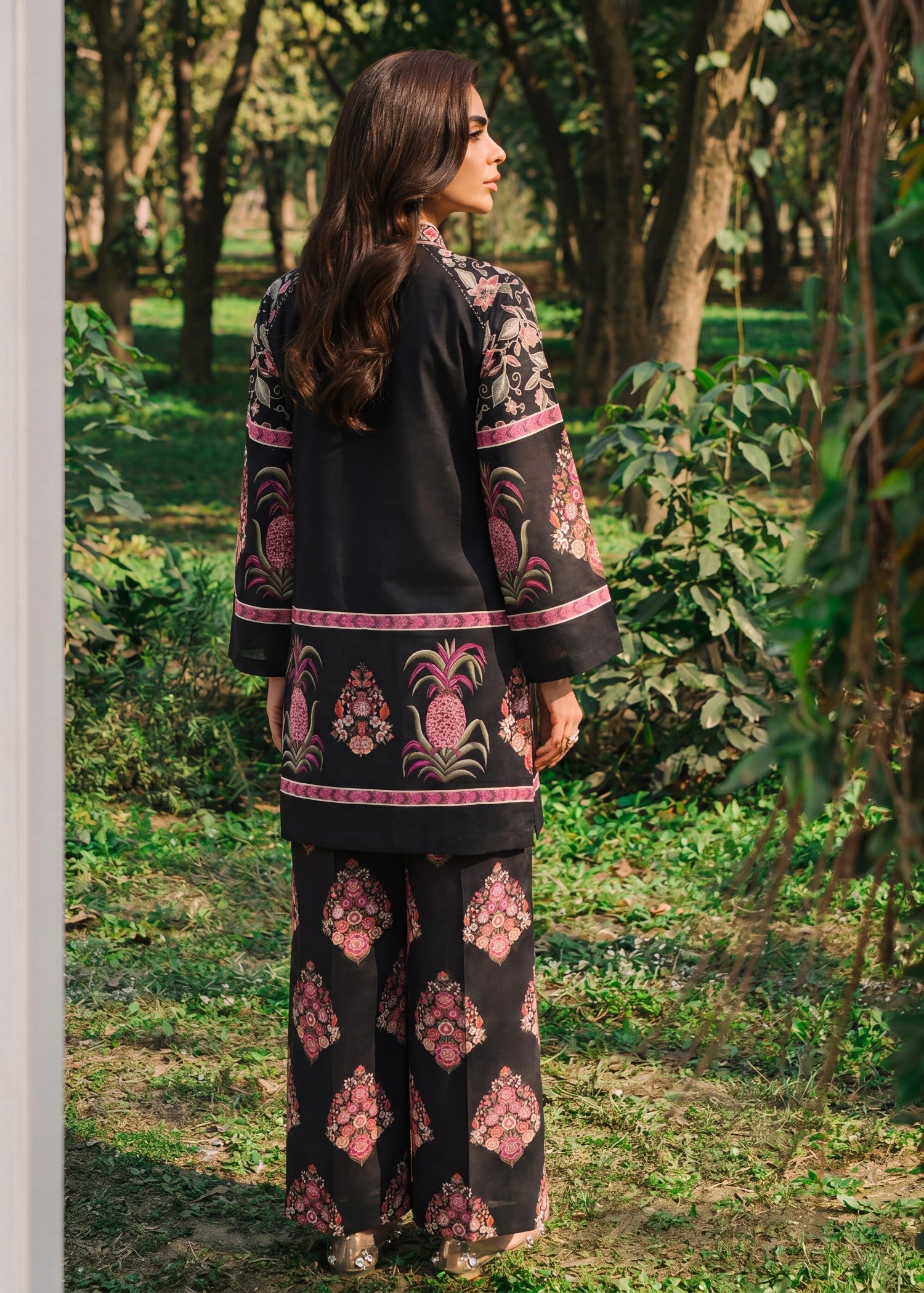 Lawn Kurta Set in Black