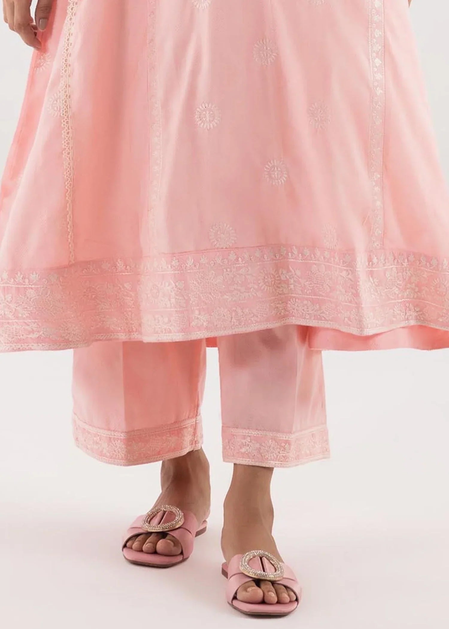 Stitched Jacquard Embroidered Culotte - SS25TSGE467