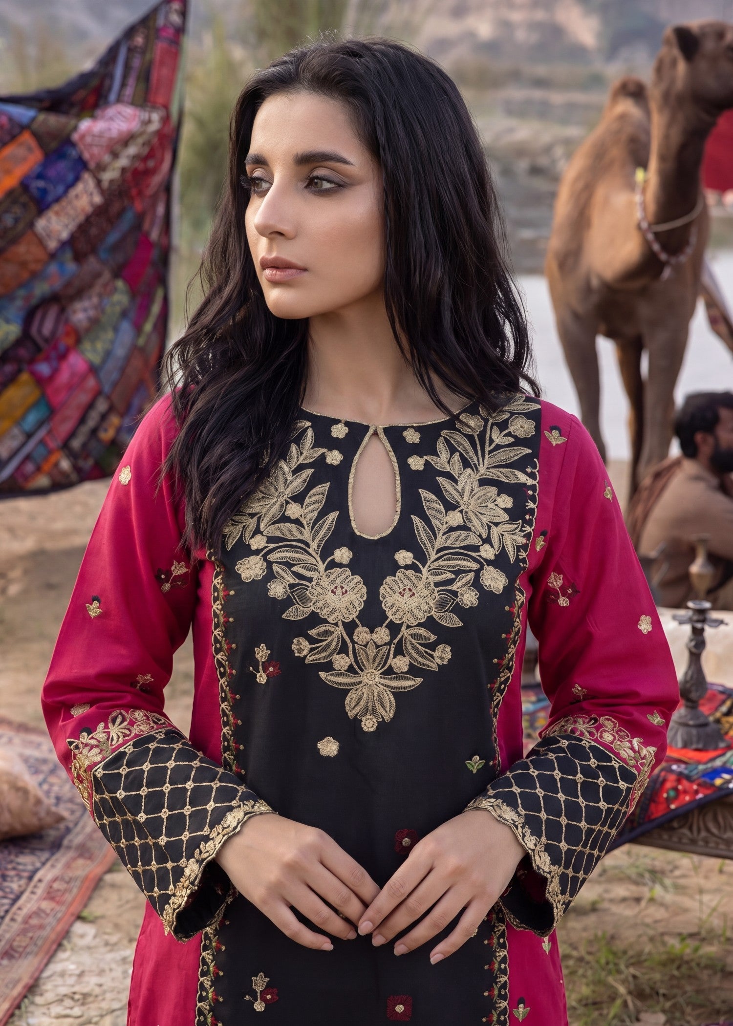 Lawn Kurta Set in Multi