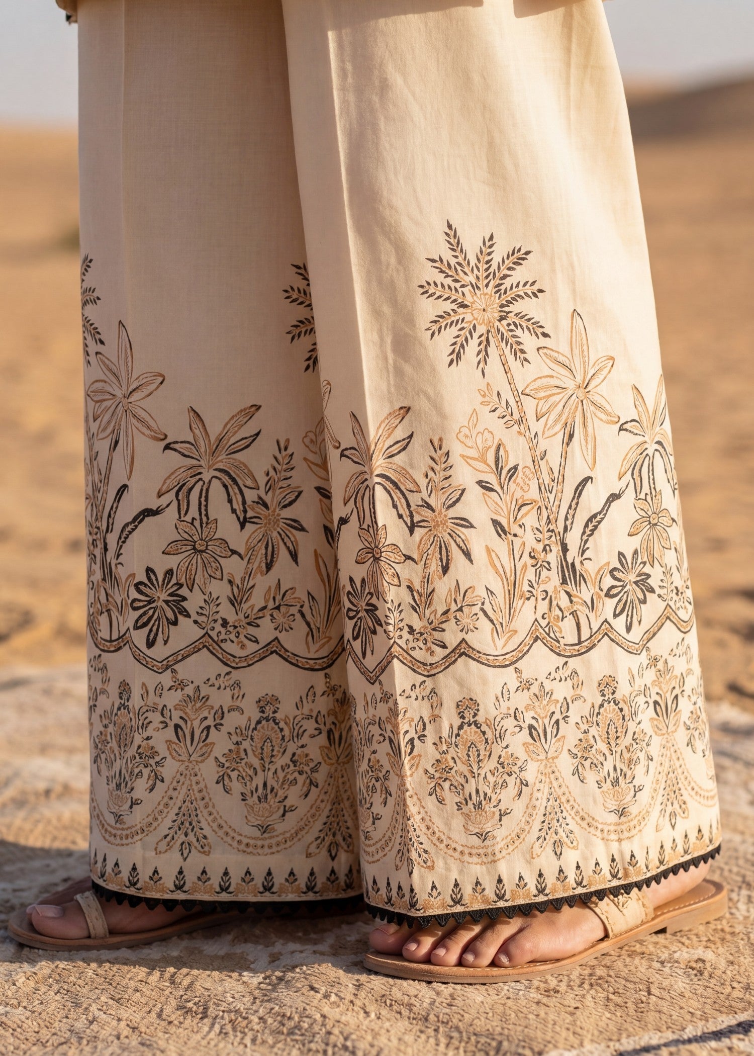 Lawn Kurta Set in Beige