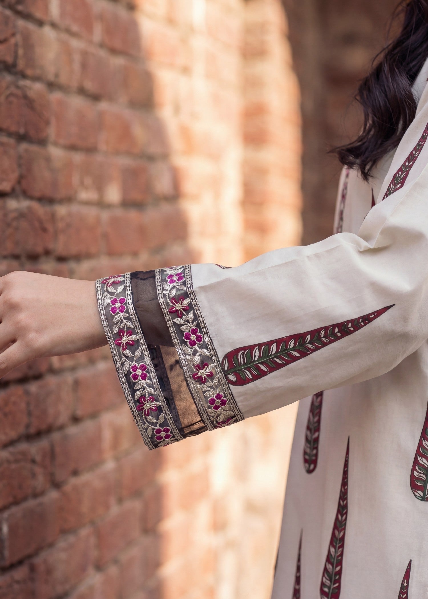Lawn Kurta Set in Beige