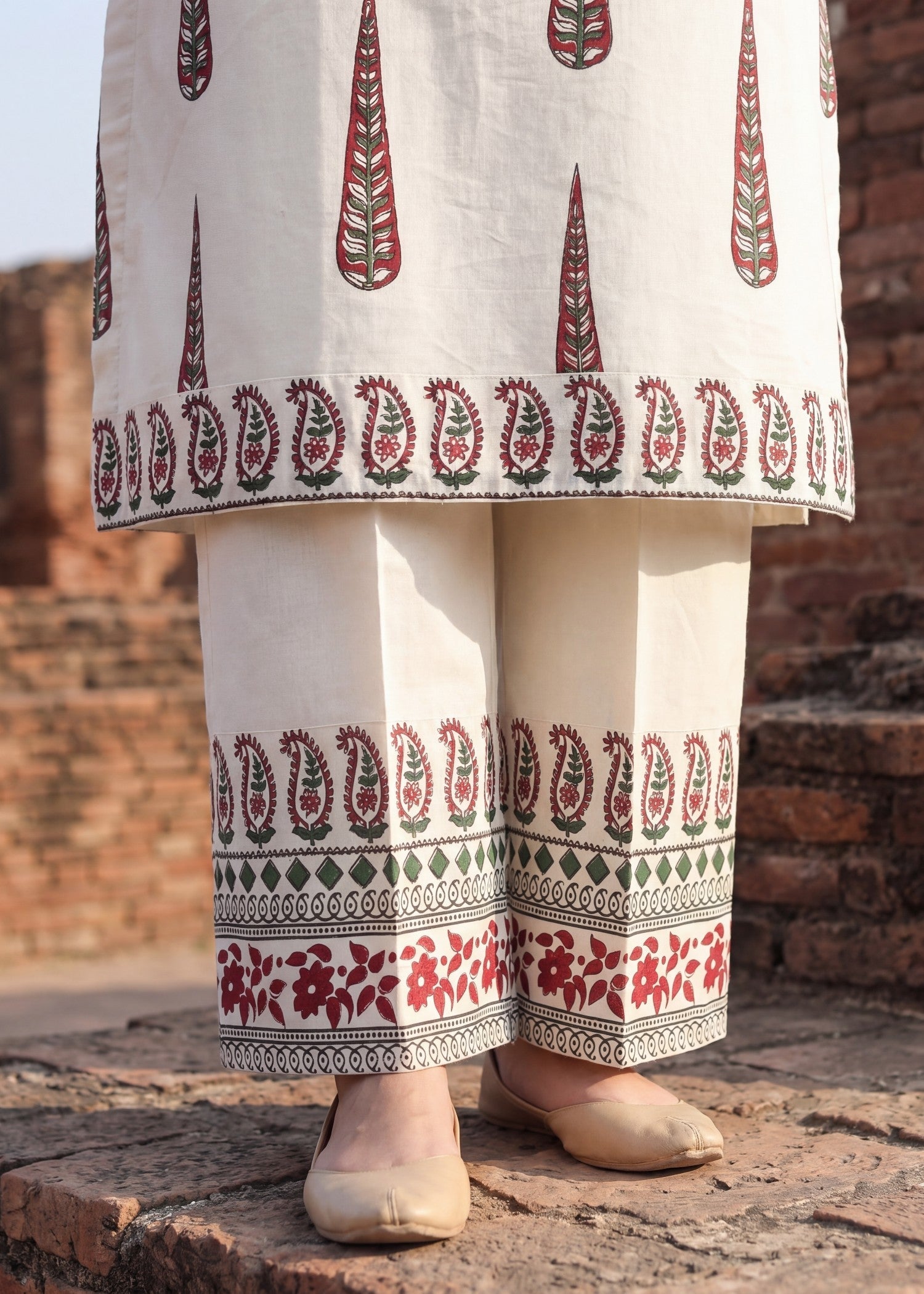 Lawn Kurta Set in Beige