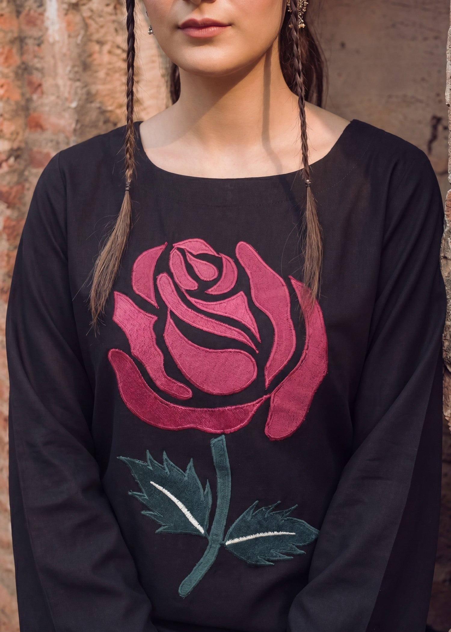 Lawn Kurta Set in Black