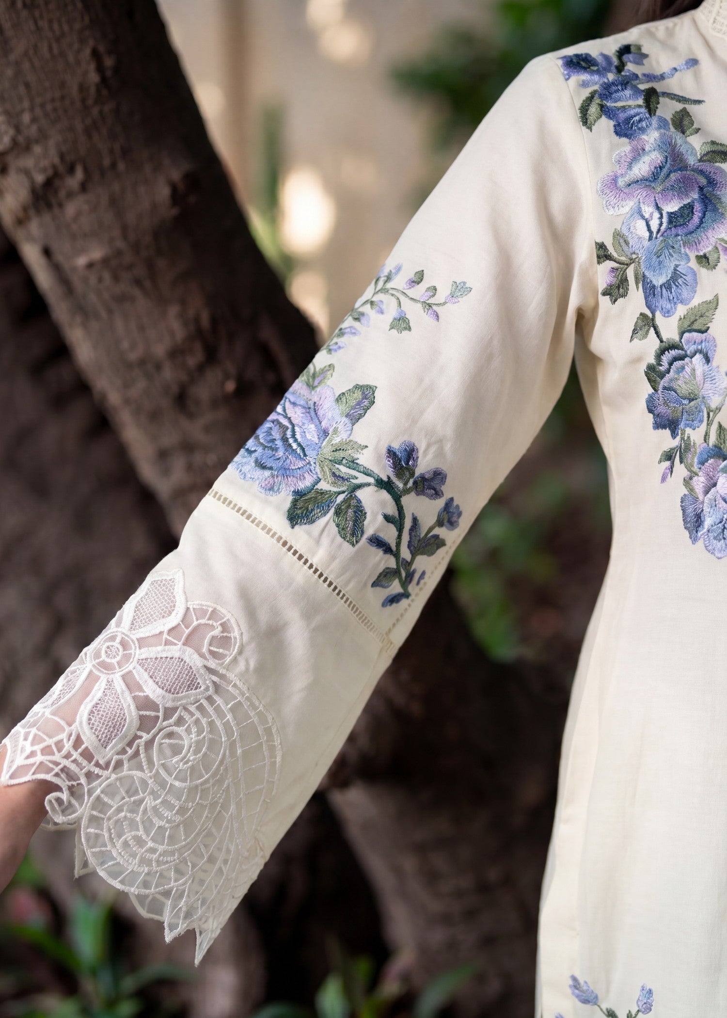 Lawn Kurta Set in White