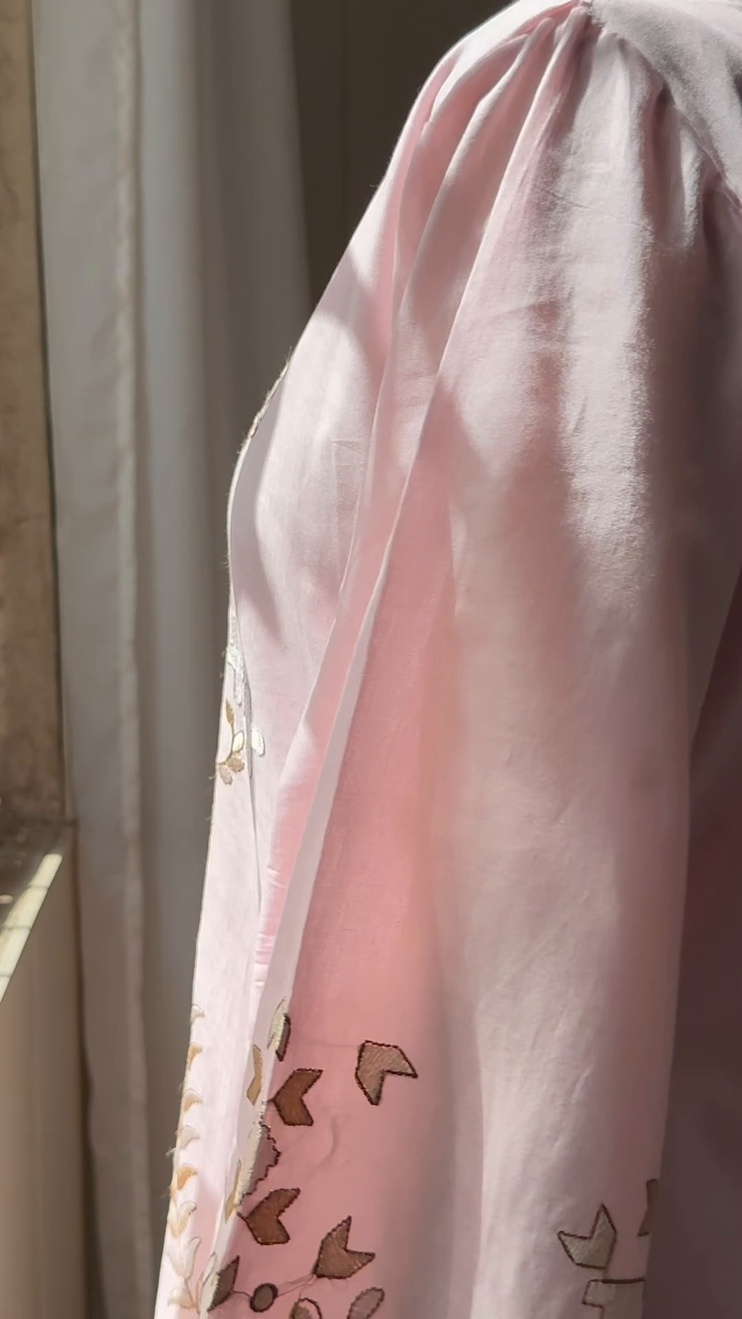Lawn Kurta Set in Blush pink
