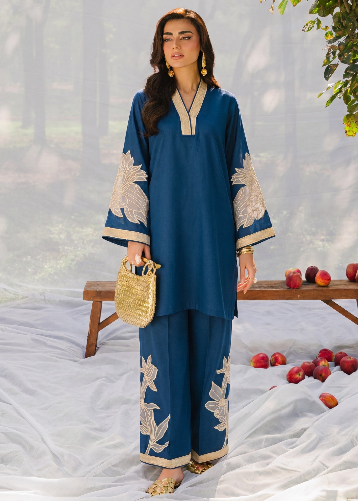 Lawn Co Ord Sets in Yale blue