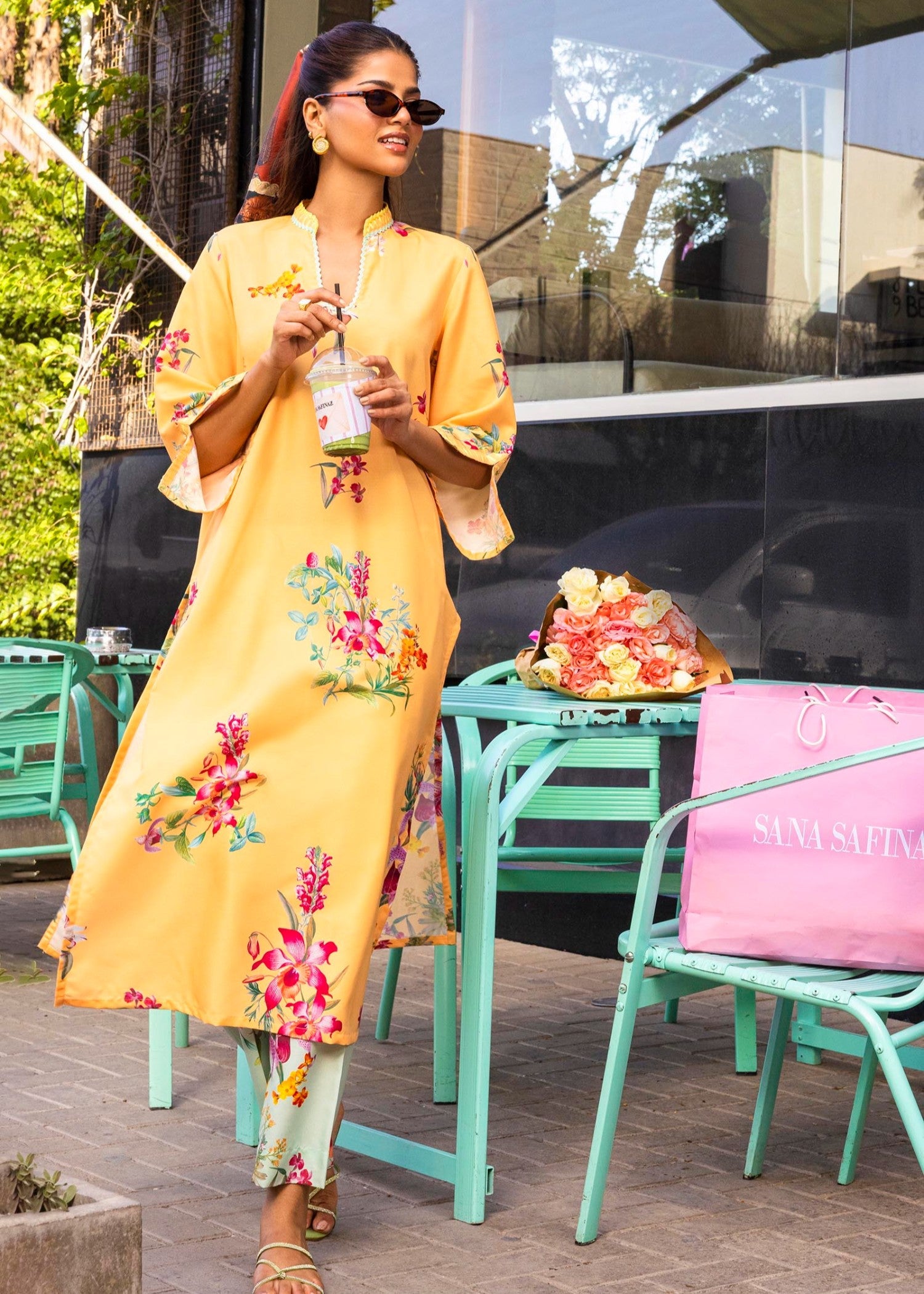 Stitched Printed Viscose Shirt + Culotte - SS26BSP172P2T