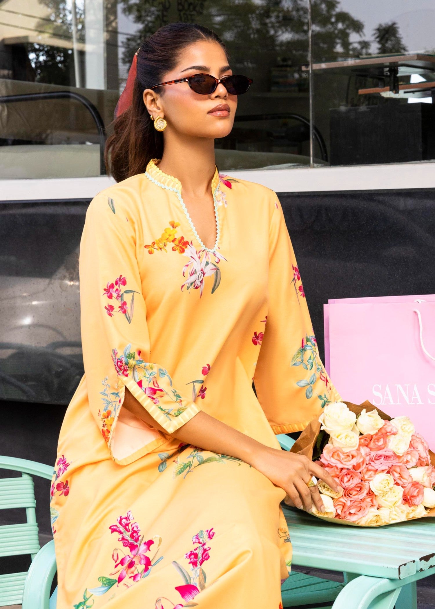 Stitched Printed Viscose Shirt + Culotte - SS26BSP172P2T