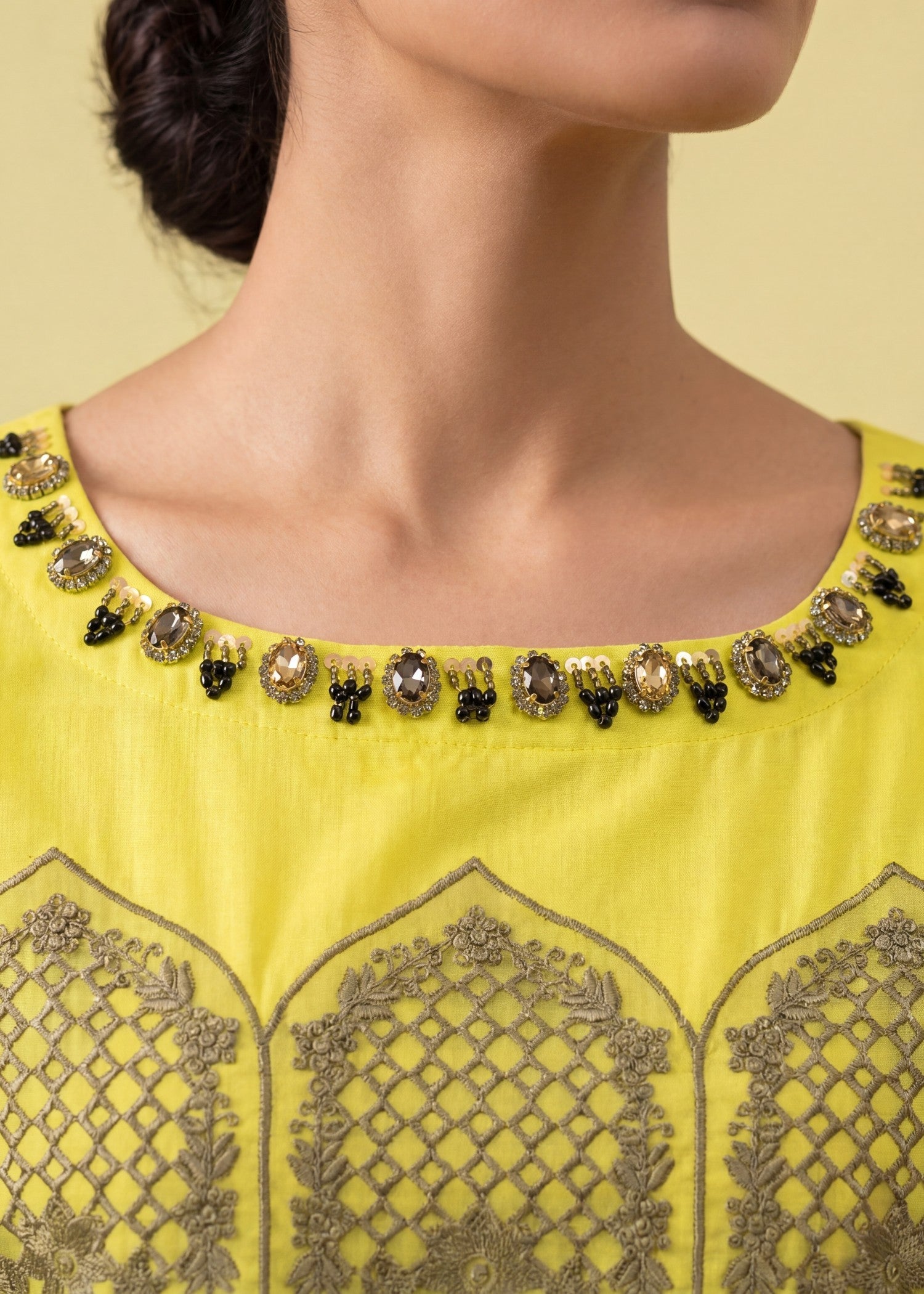 Lawn Kurta Set in Lemon