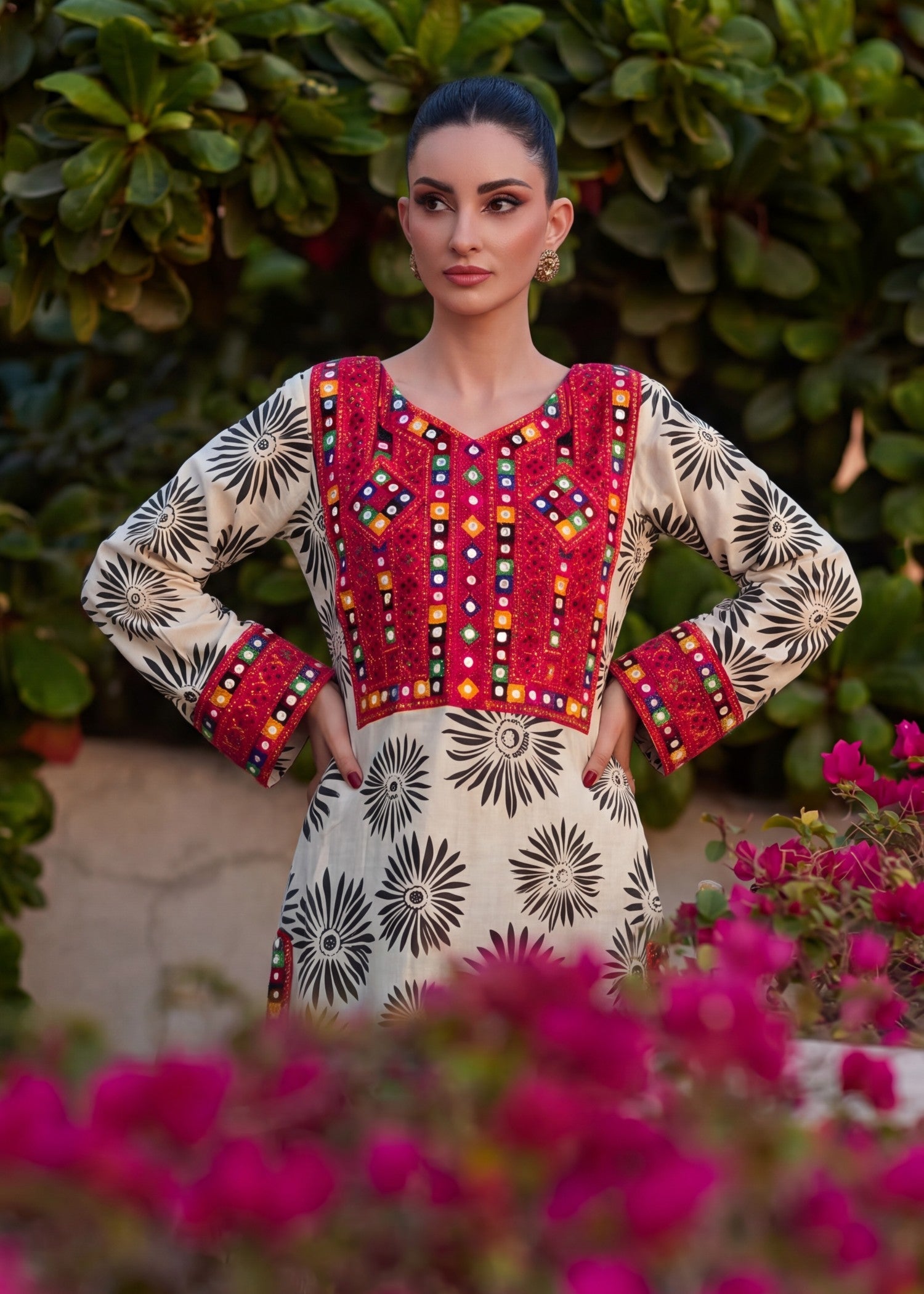Lawn Kurti in Chalk