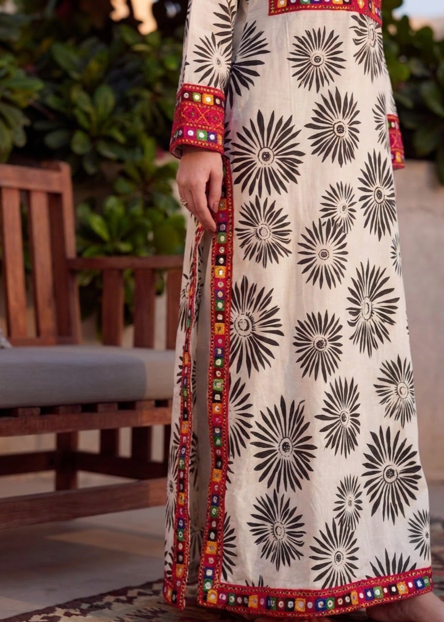 Lawn Kurti in Chalk