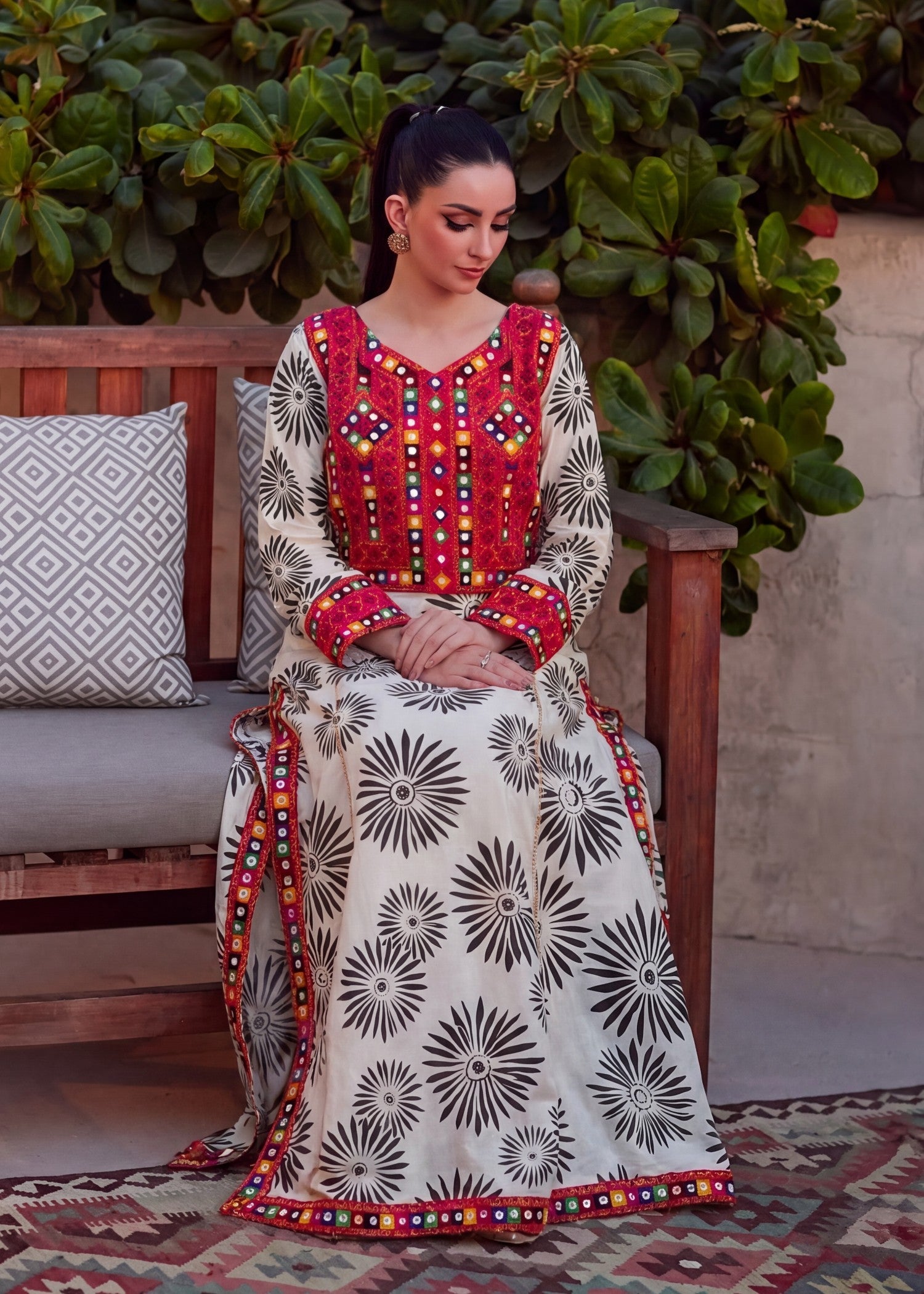 Lawn Kurti in Chalk