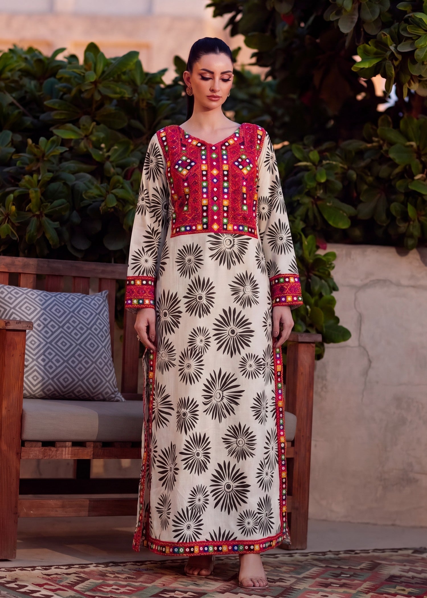 Lawn Kurti in Chalk