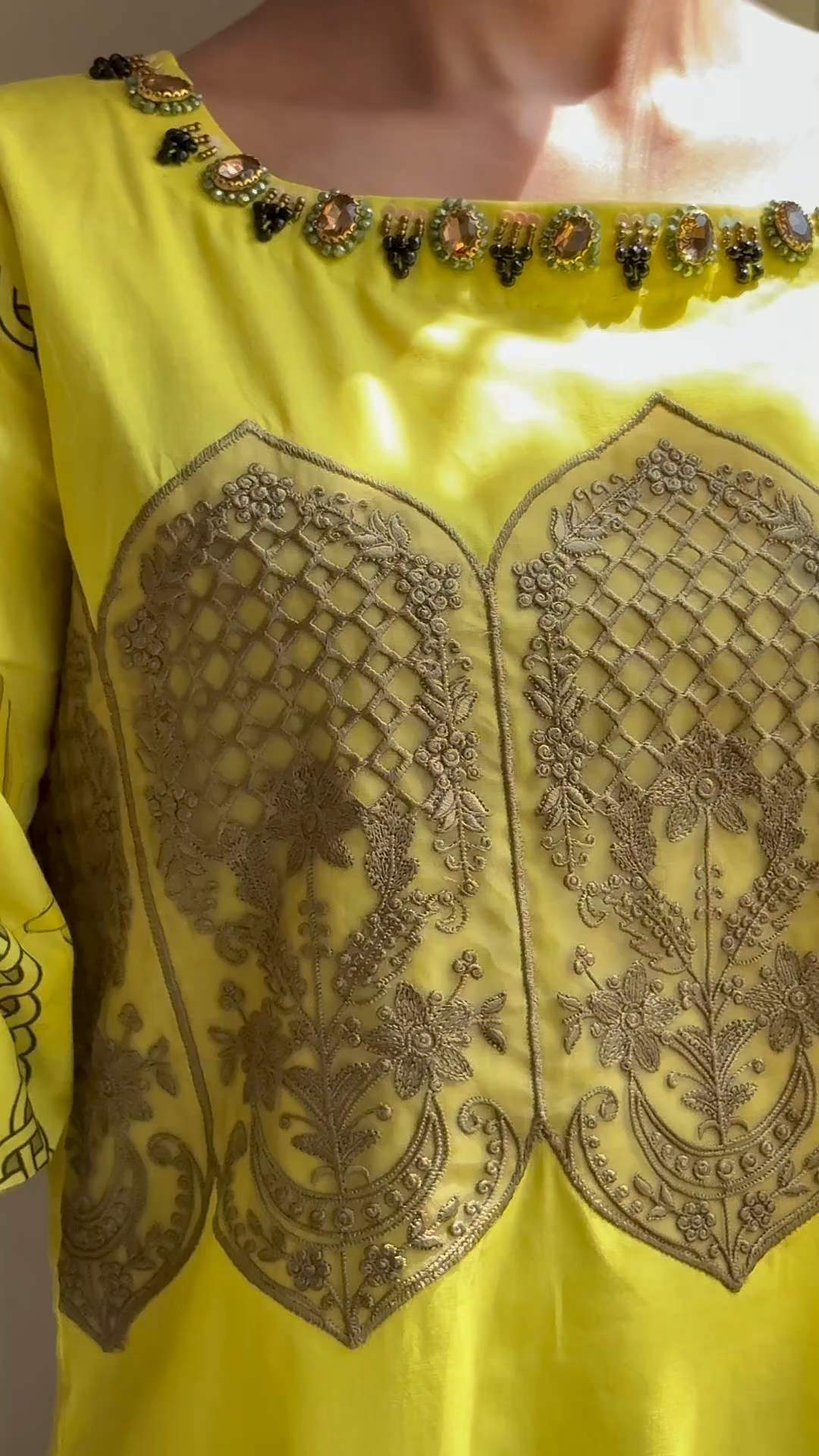 Lawn Kurta Set in Lemon
