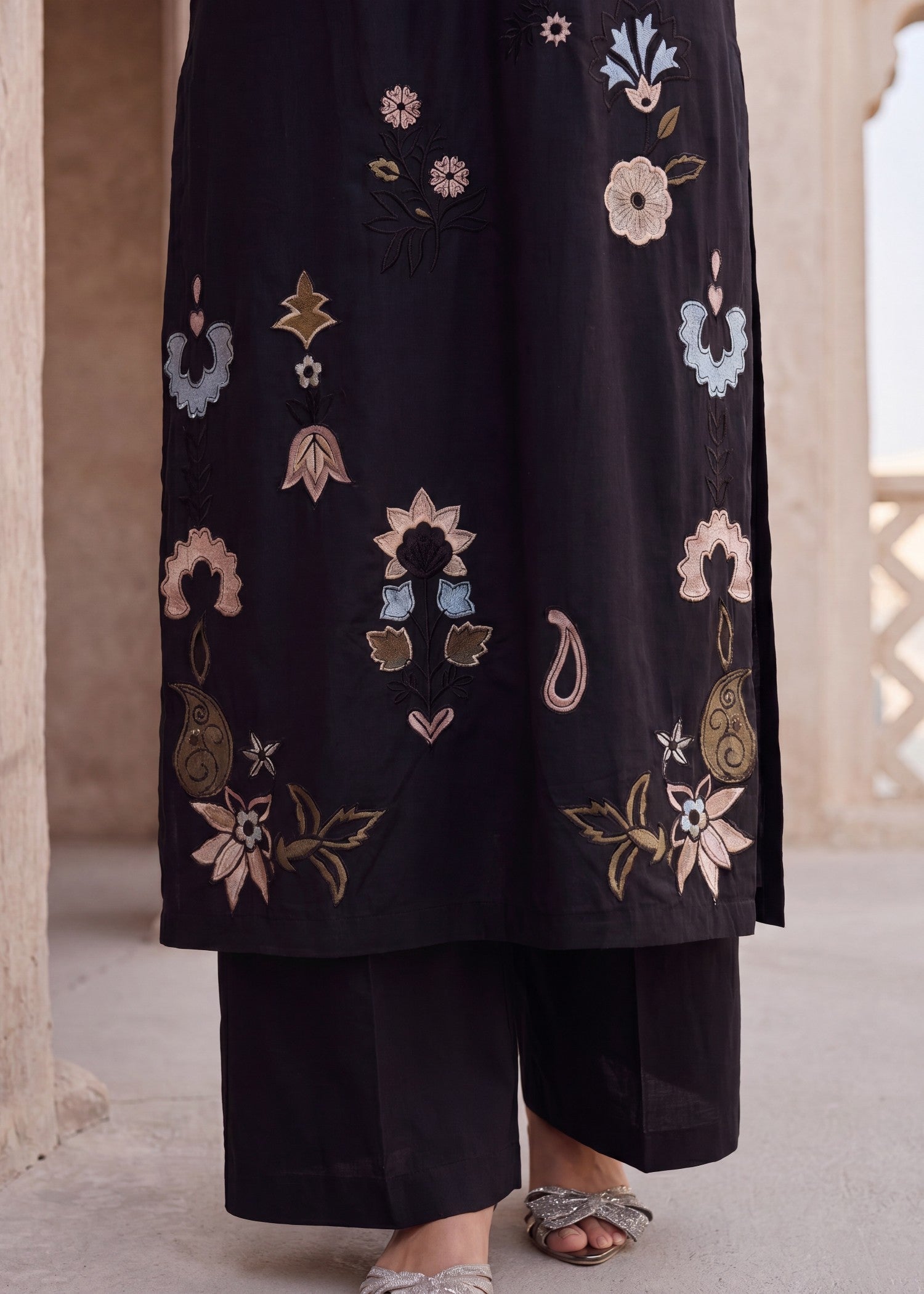 Lawn Kurta Set in Black