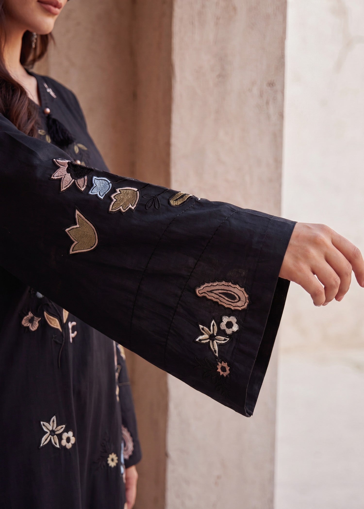 Lawn Kurta Set in Black