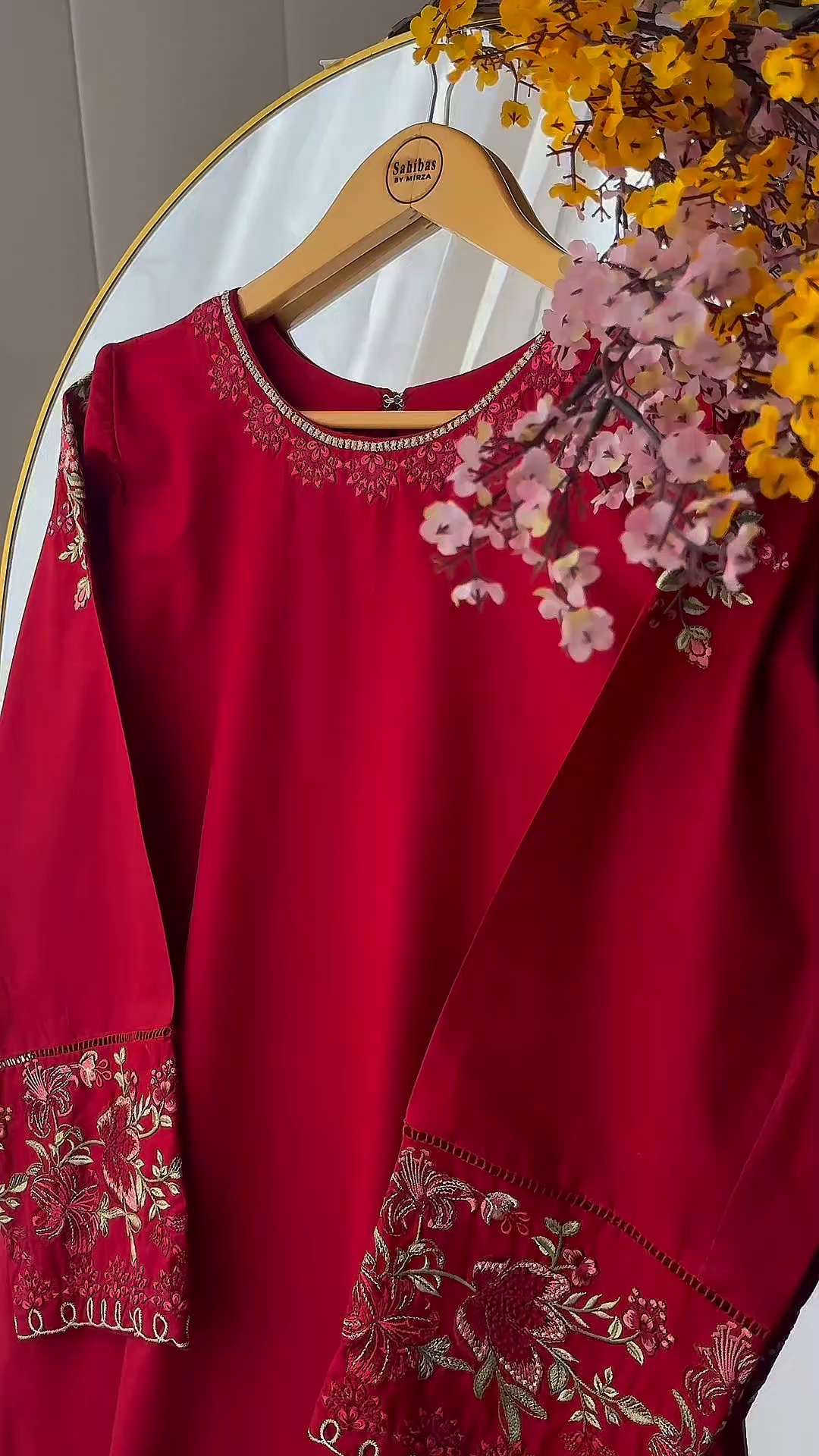 Lawn Gharara in Maroon
