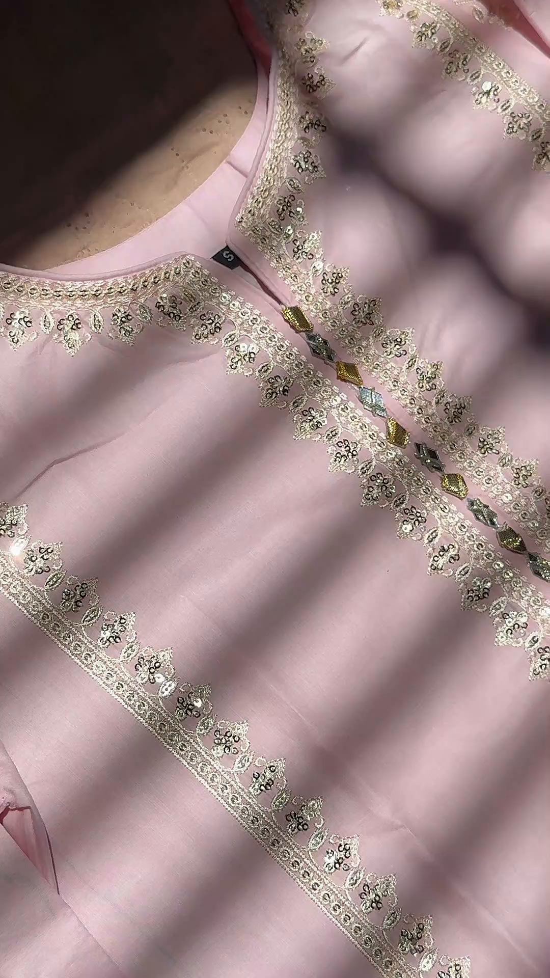 Lawn Kurta Set in Baby pink