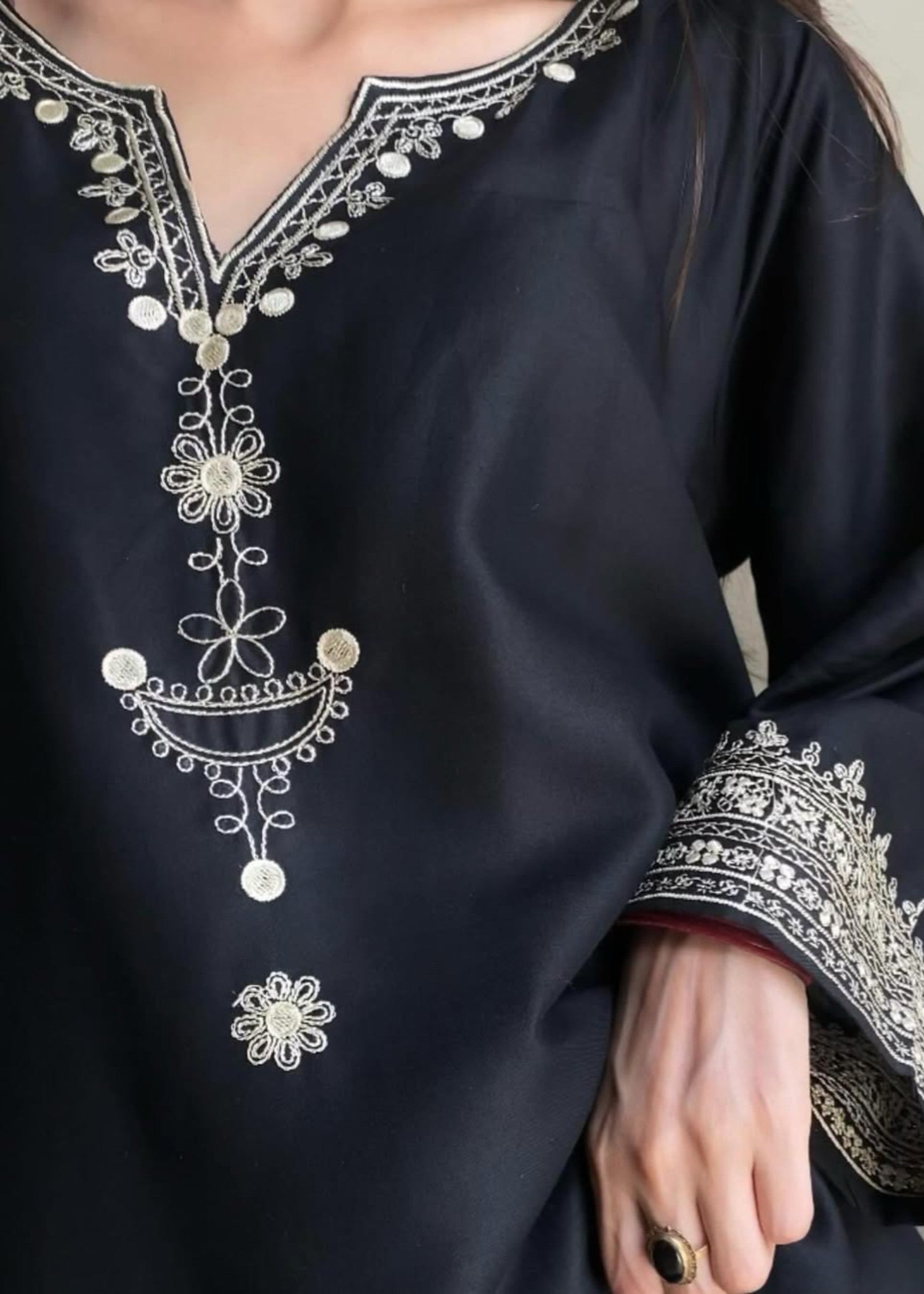 Tehzeeb Libas BLACK IRIS STITCHED 2PC